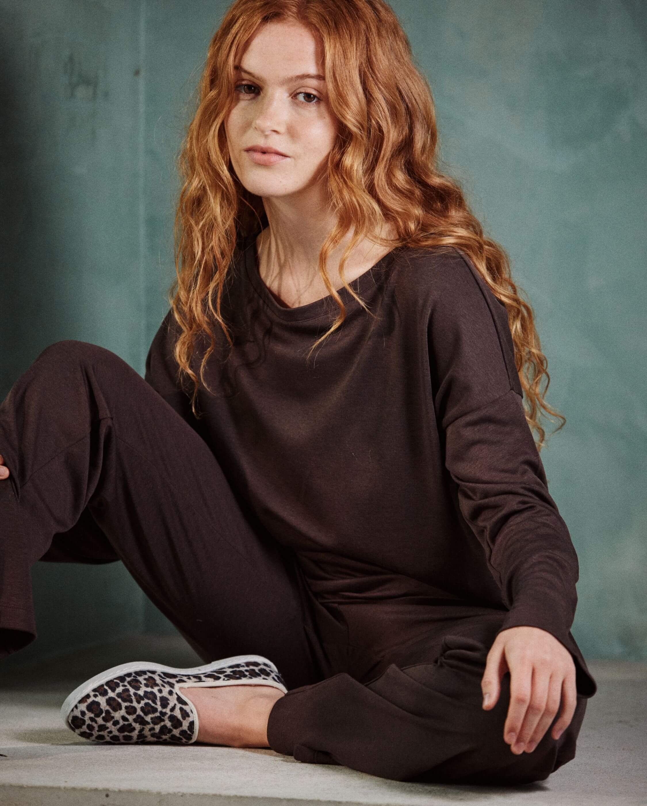 Women's pajama top, chocolate ANGARDE Brown