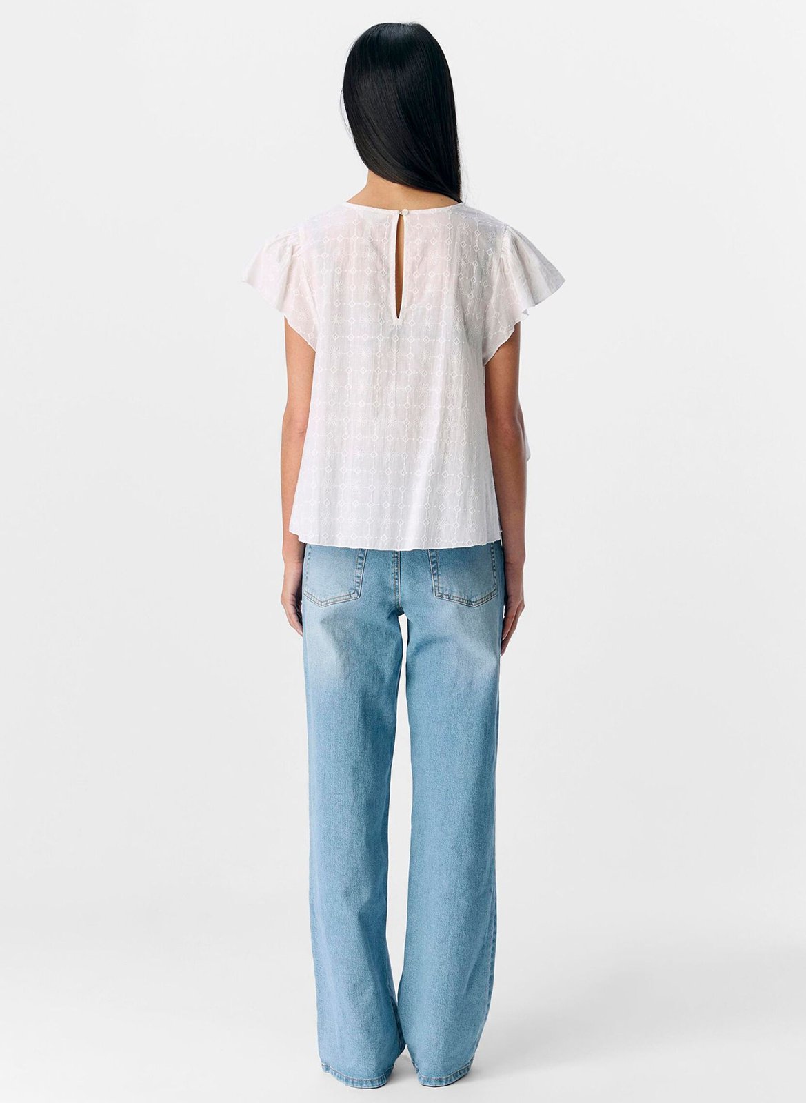 Oversized cotton top OBJECT White