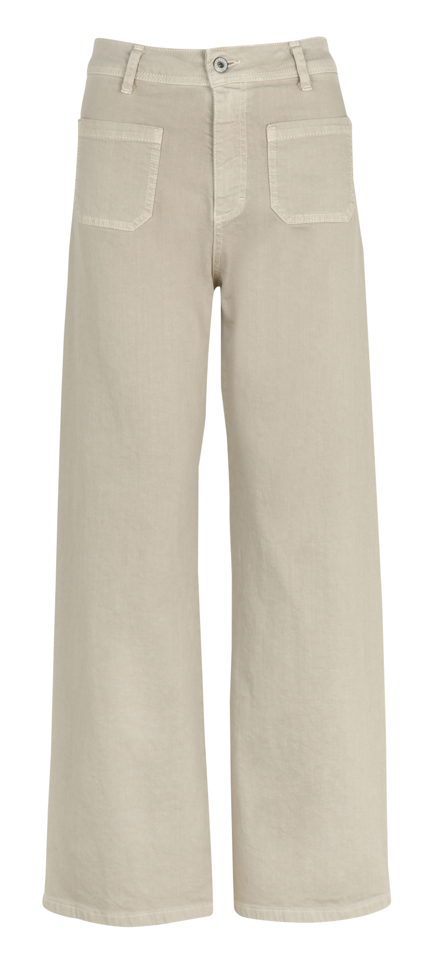High-rise wide-leg cotton jeans  Pomice