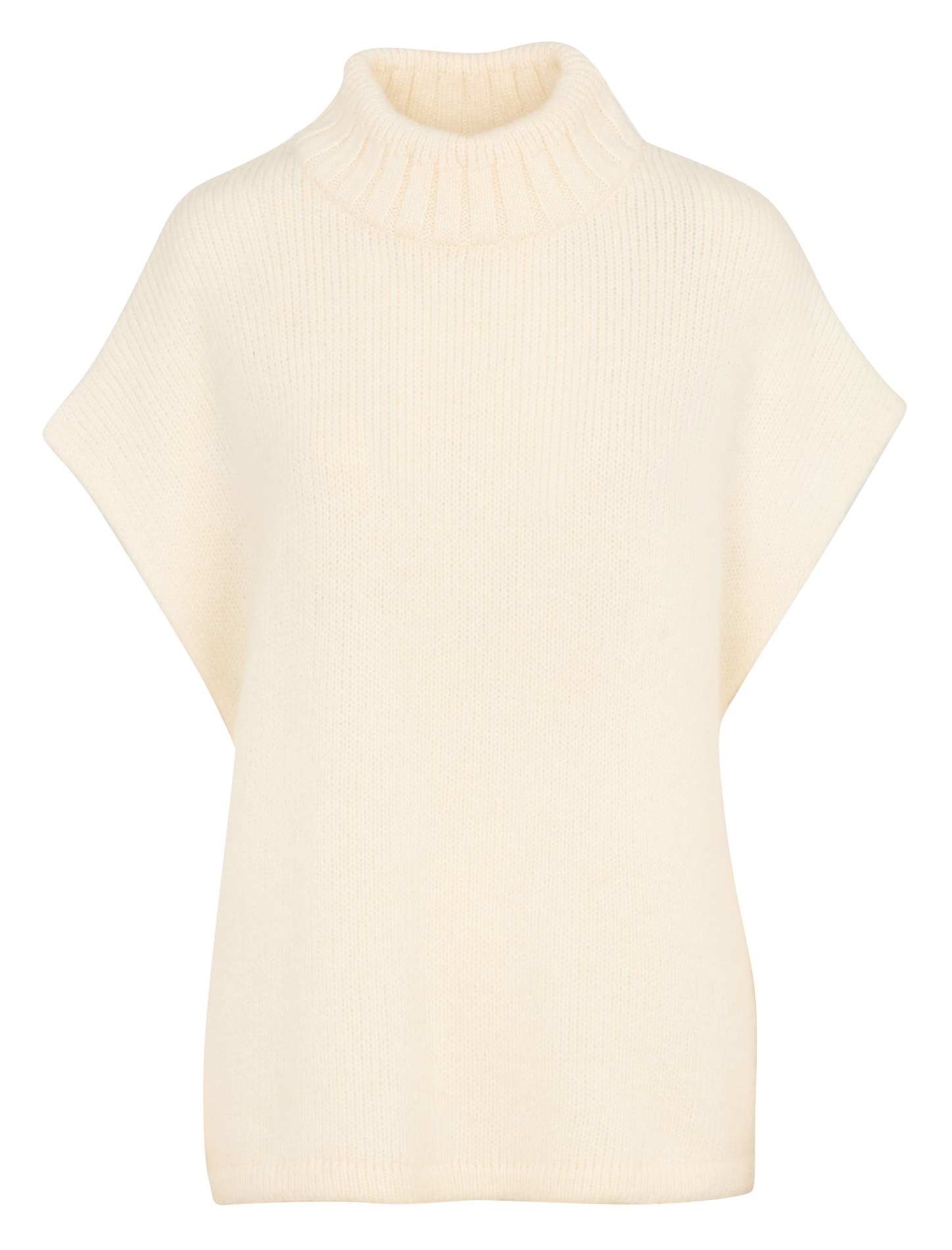 Ärmelloses Oversized-Strickpullover ONE STEP Weiss