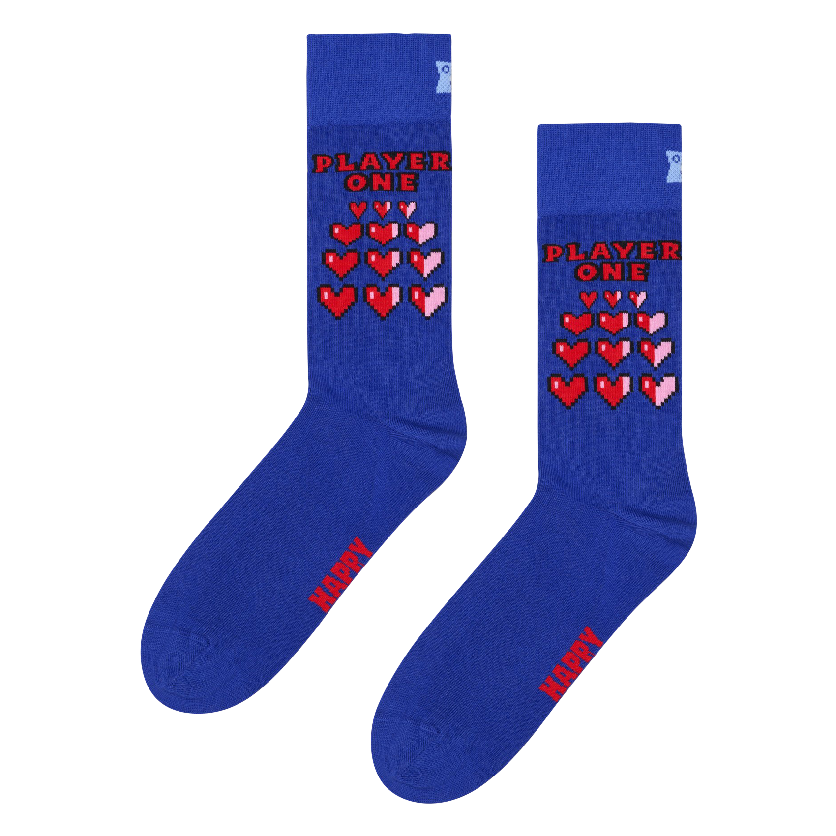 Cotton socks with logo HAPPY SOCKS Blue