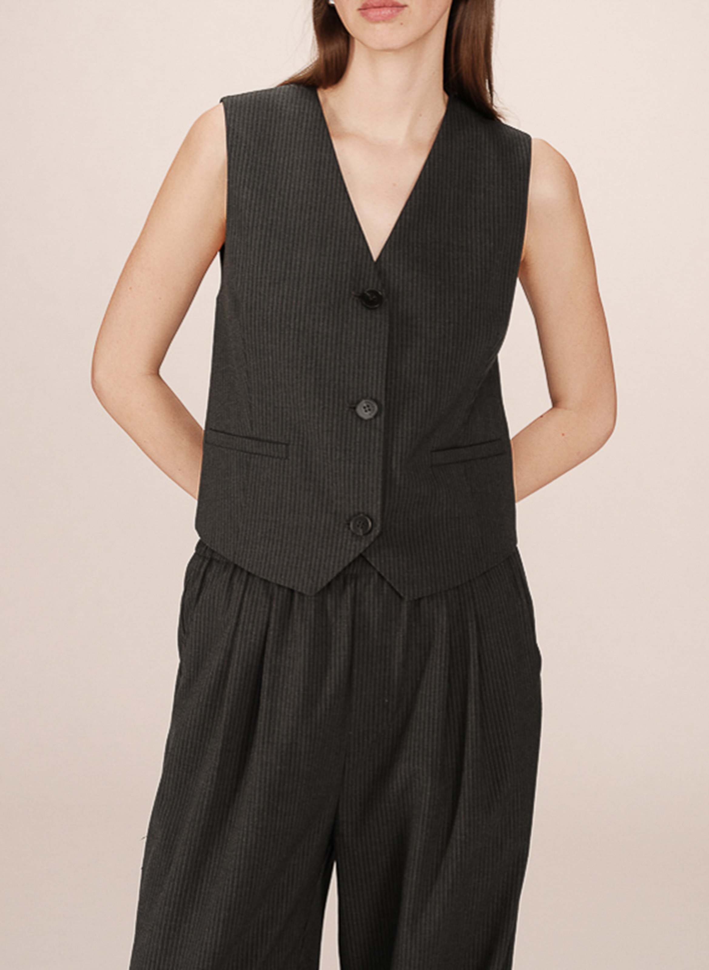 Blazer met V-hals GRACE ET MILA Grijs