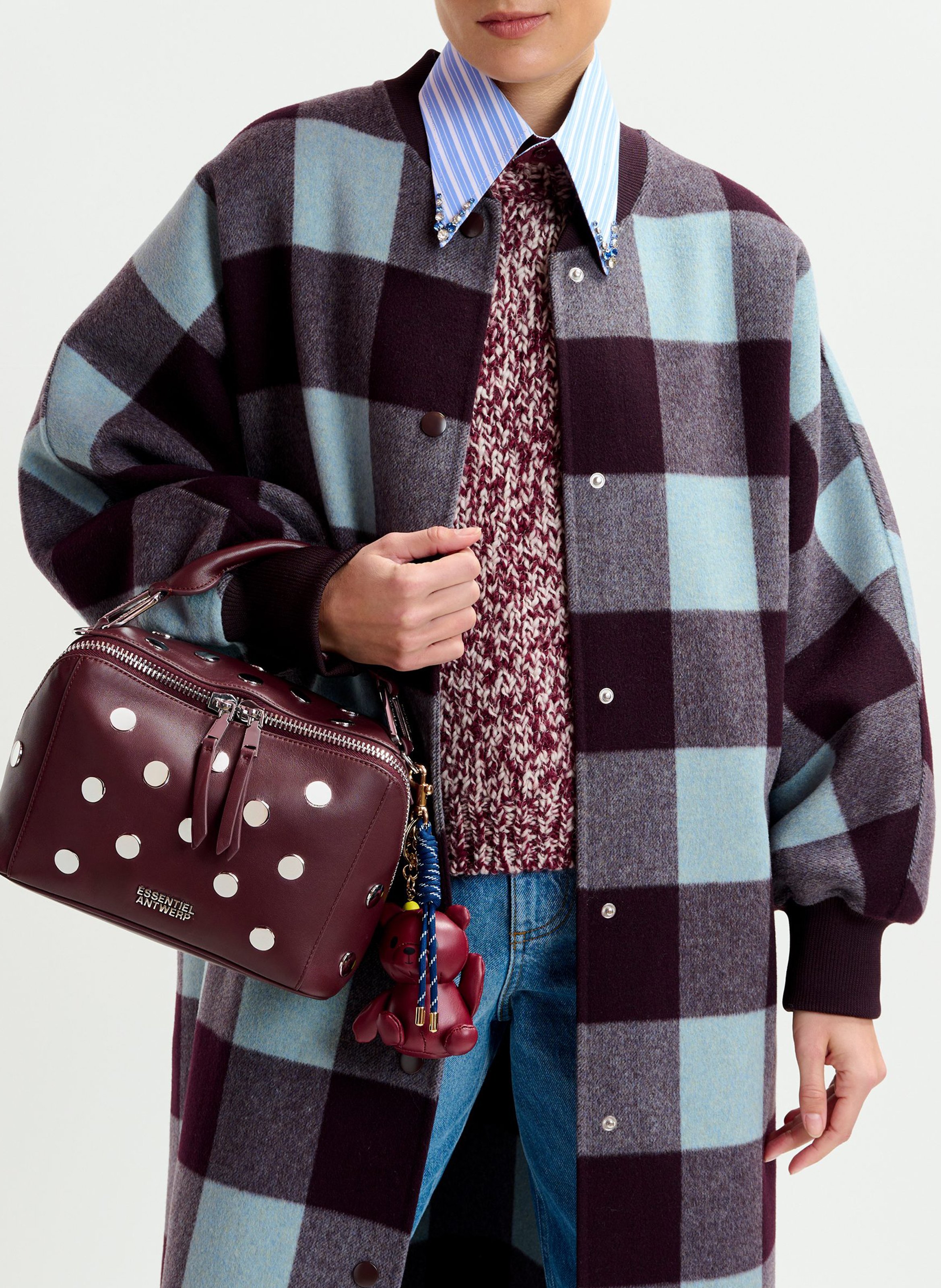 Sac bandoulière en cuir ESSENTIEL ANTWERP Rouge