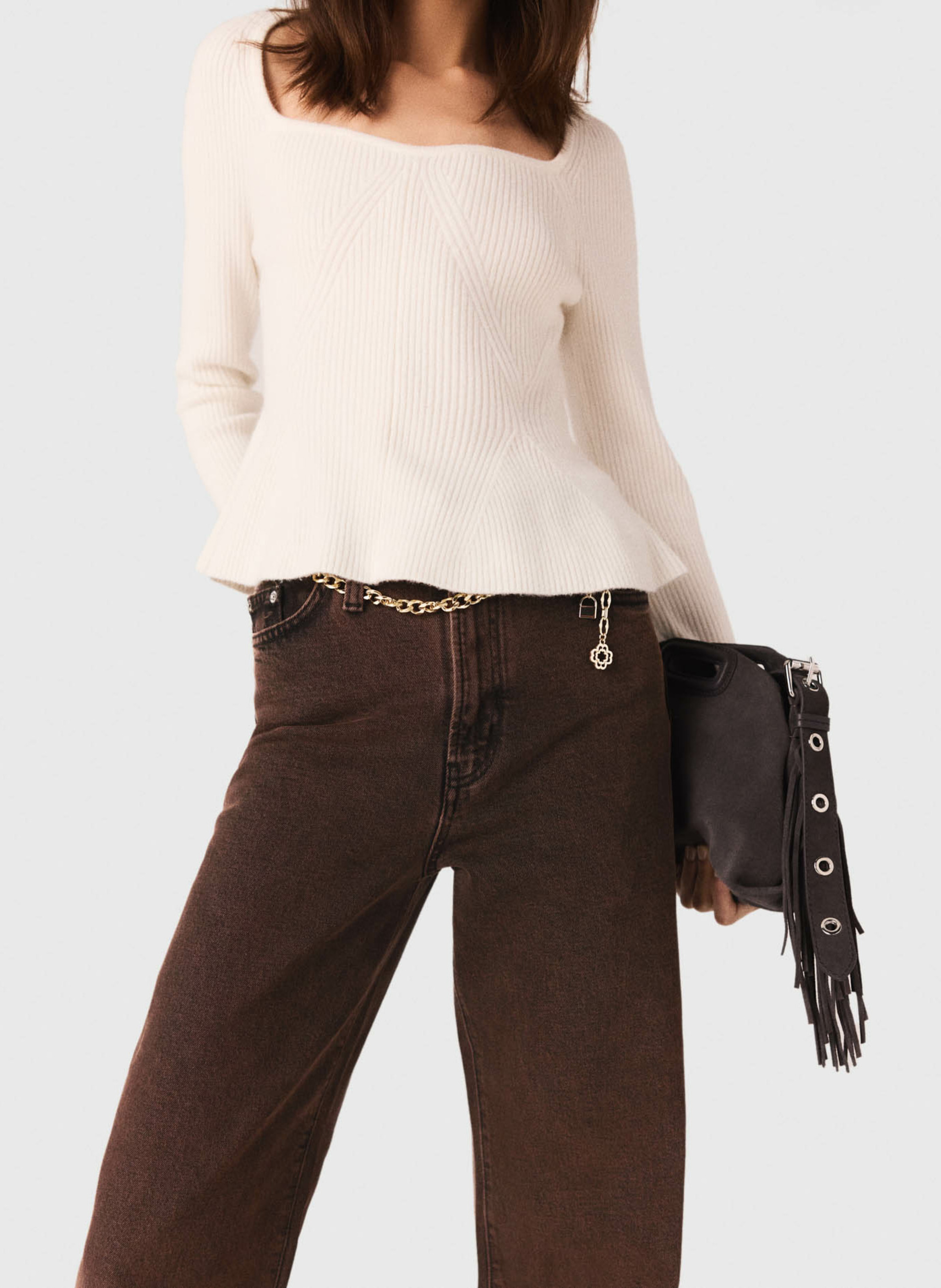 Rechte jeans MAJE Bruin