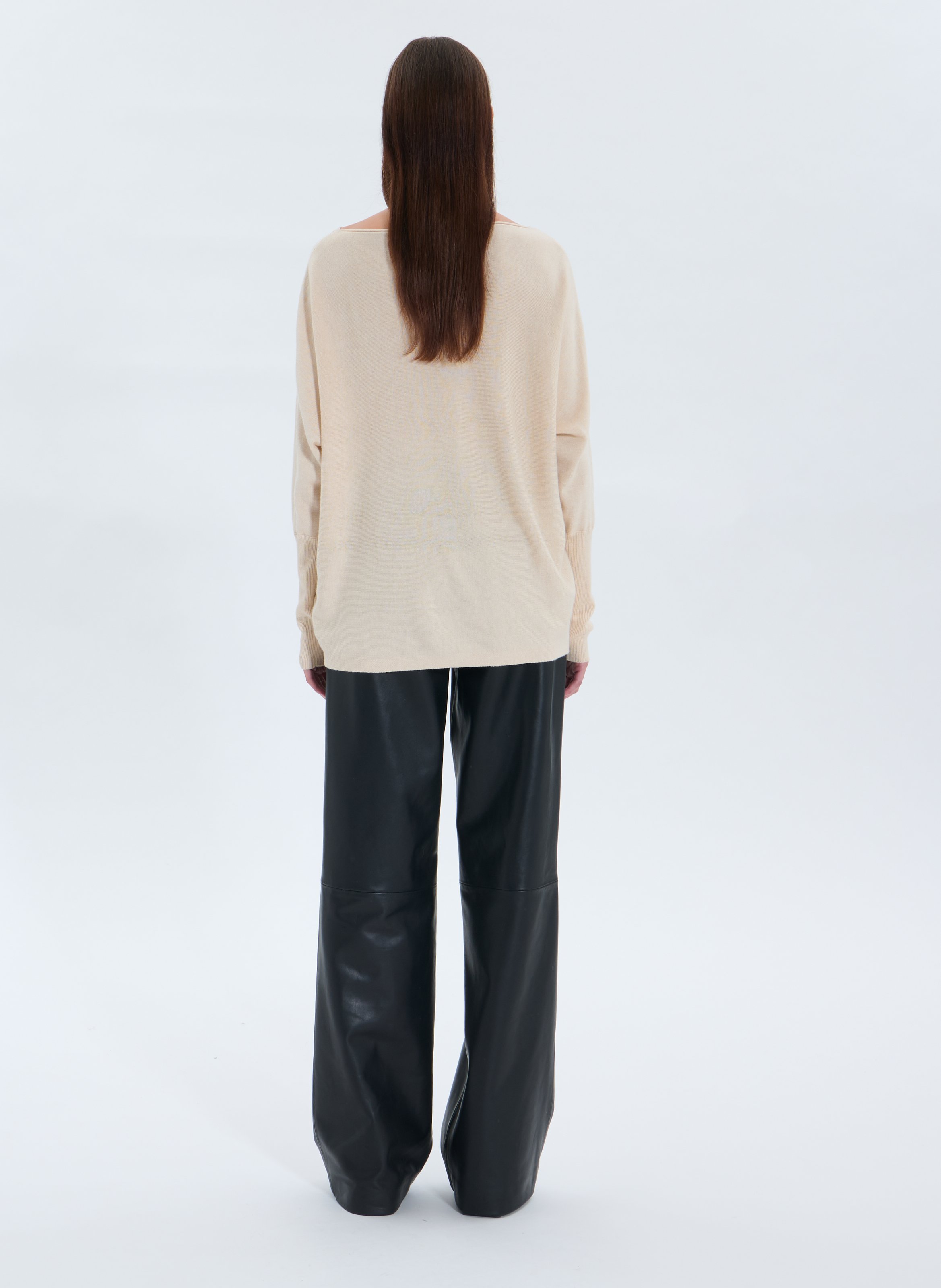 Oversized boat neck sweater ZAPA Beige