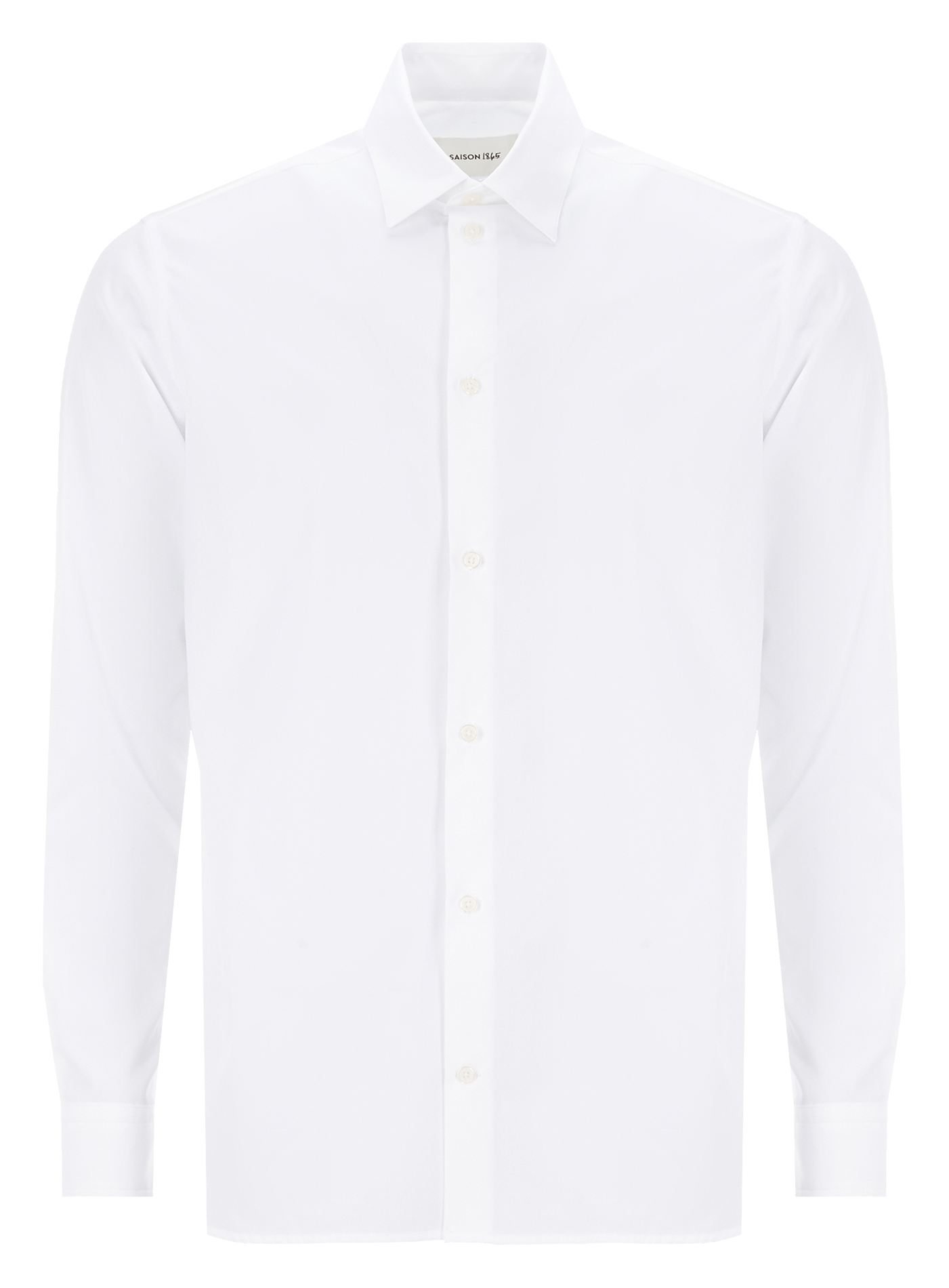 Cotton shirt with classic collar SAISON 1865 White