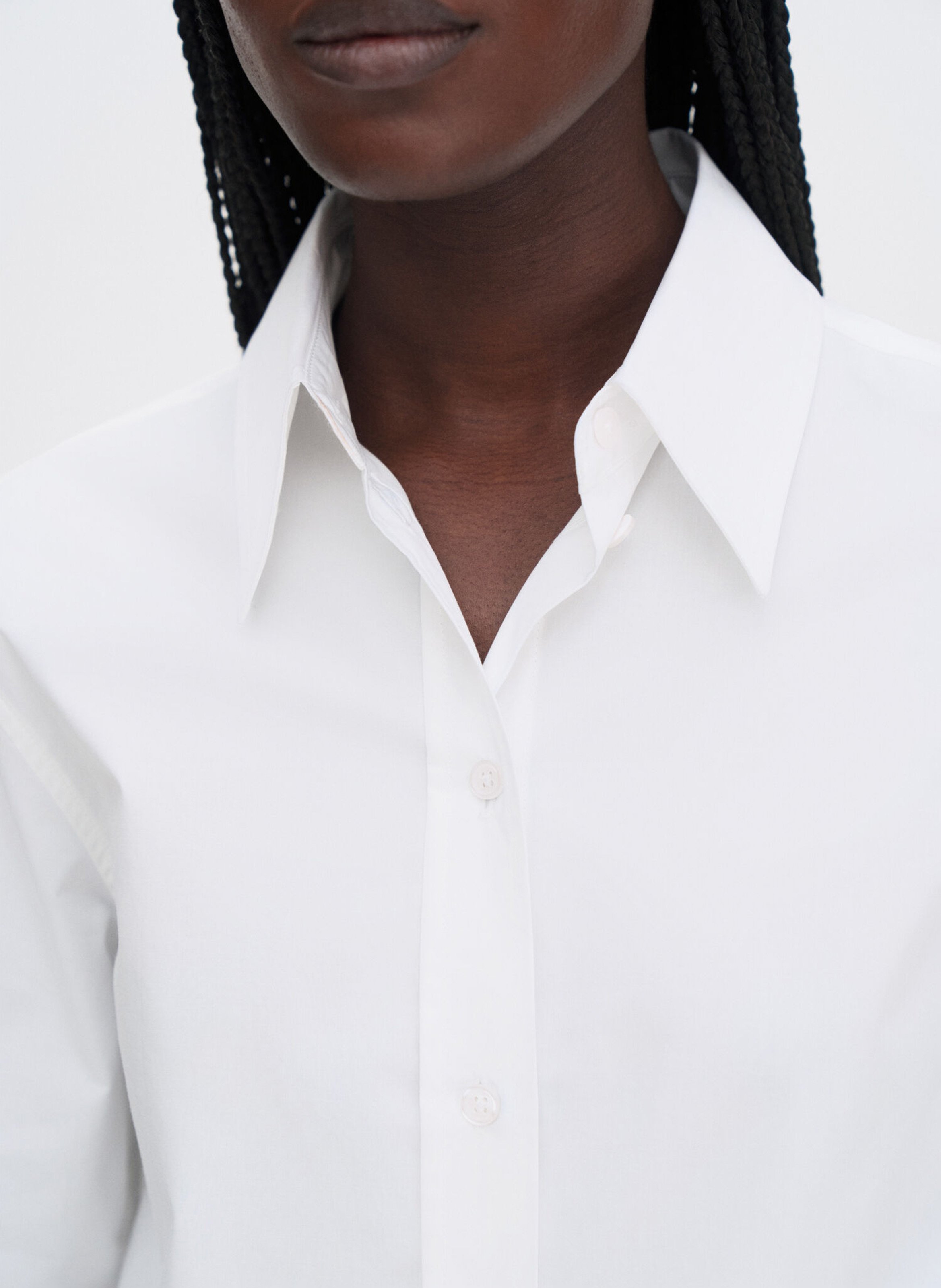 Chemise col classique manches contrastantes en coton FILIPPA K White