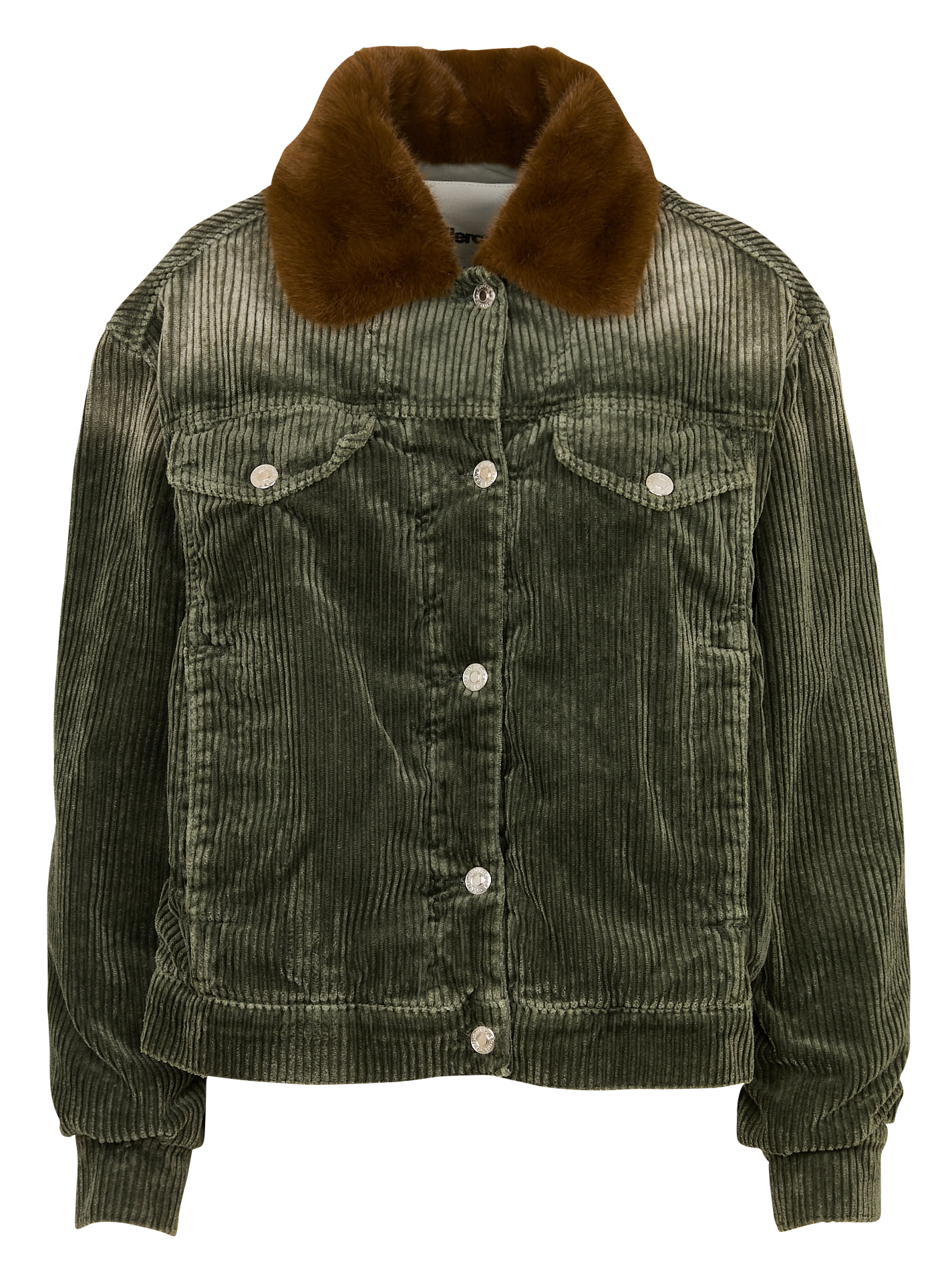 Rechte corduroy jas BELLEROSE Kaki