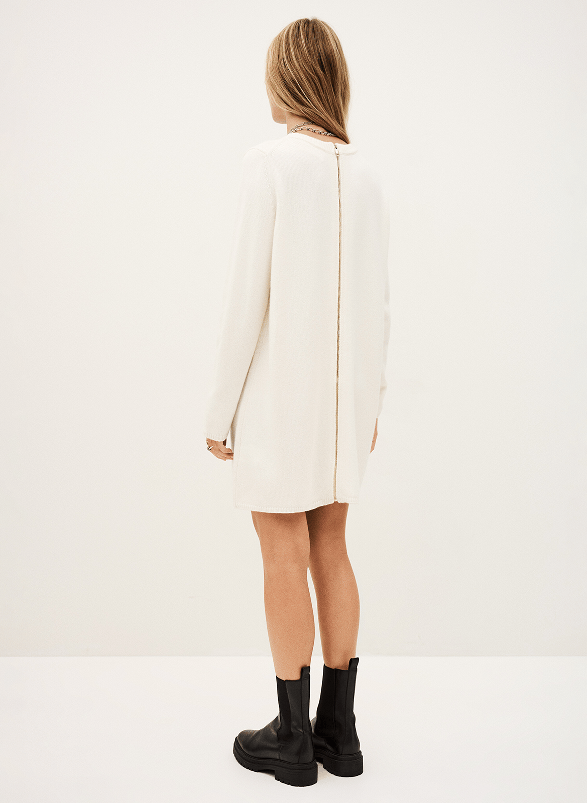Halflange jurk van wol  | Beige BA&SH Dames