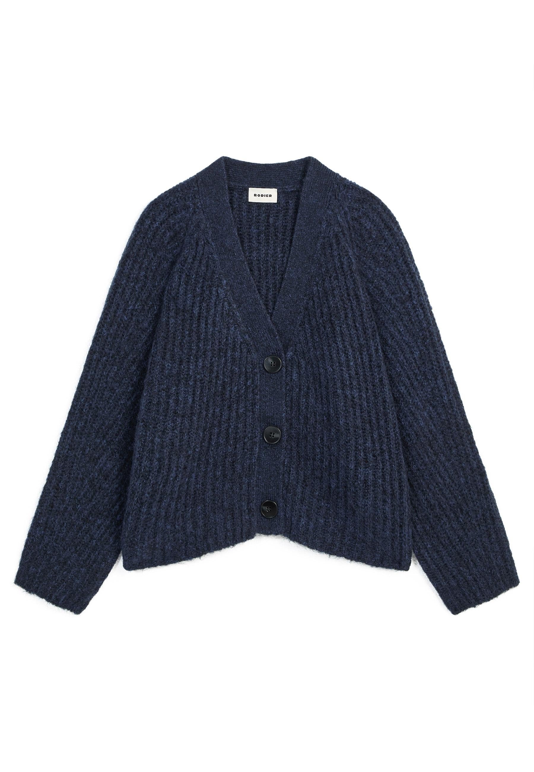 Oversized chunky knit vest RODIER Blue