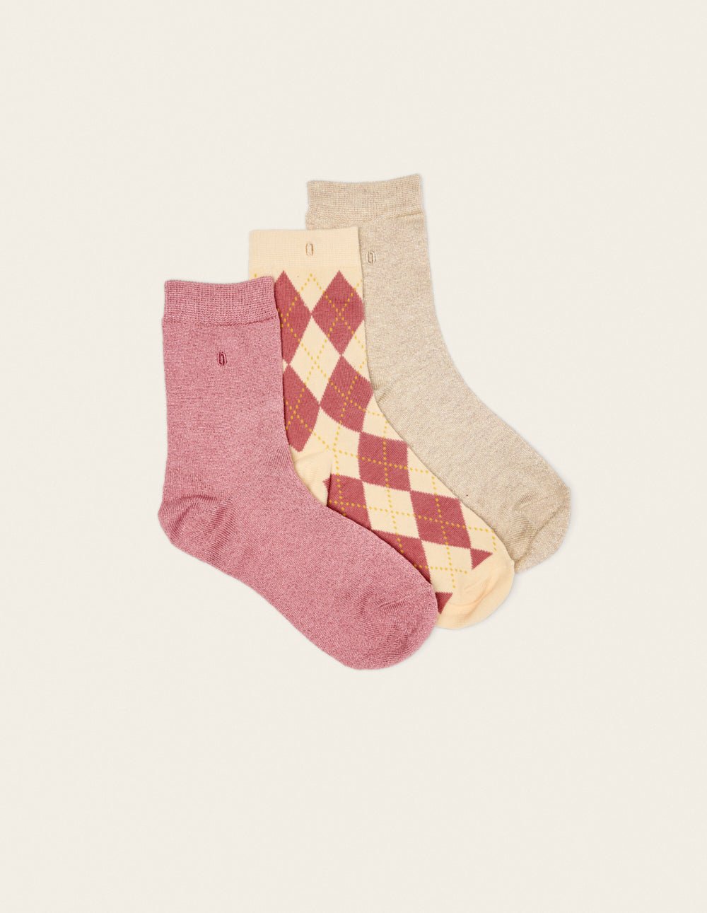 Pack of 3 pairs of socks ODAJE EX. M.MOUSTACHE Pink