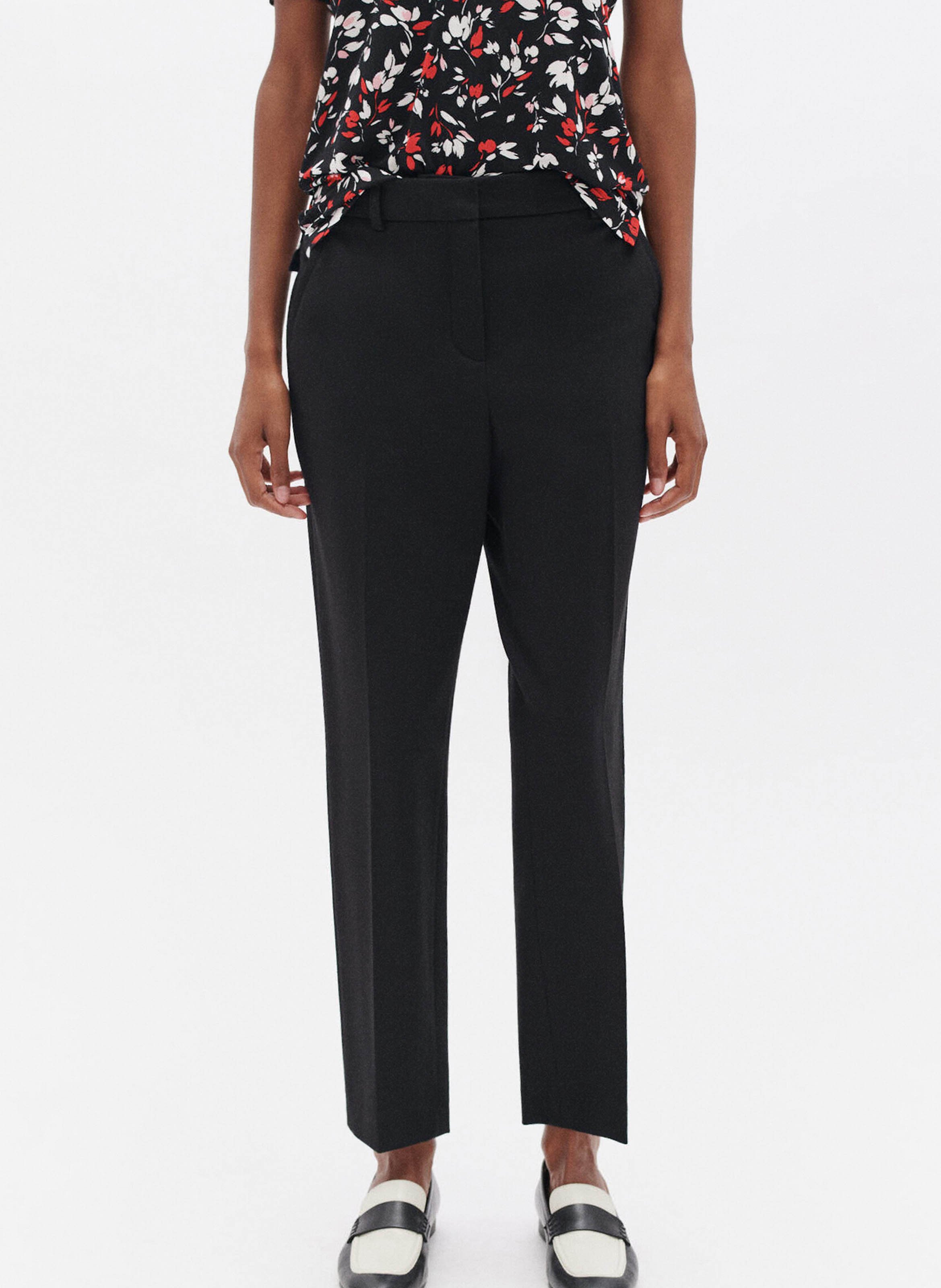 Pantalon droit taille haute CAROLL Noir