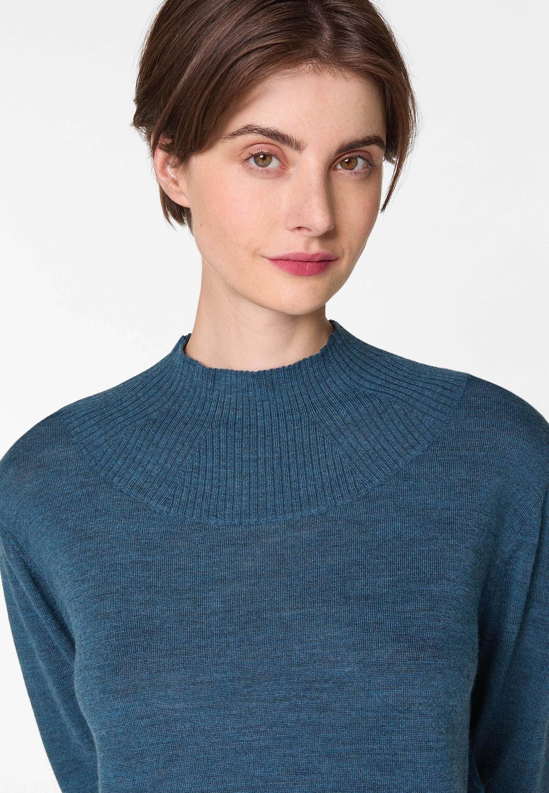 High-neck merino wool sweater RODIER Blue