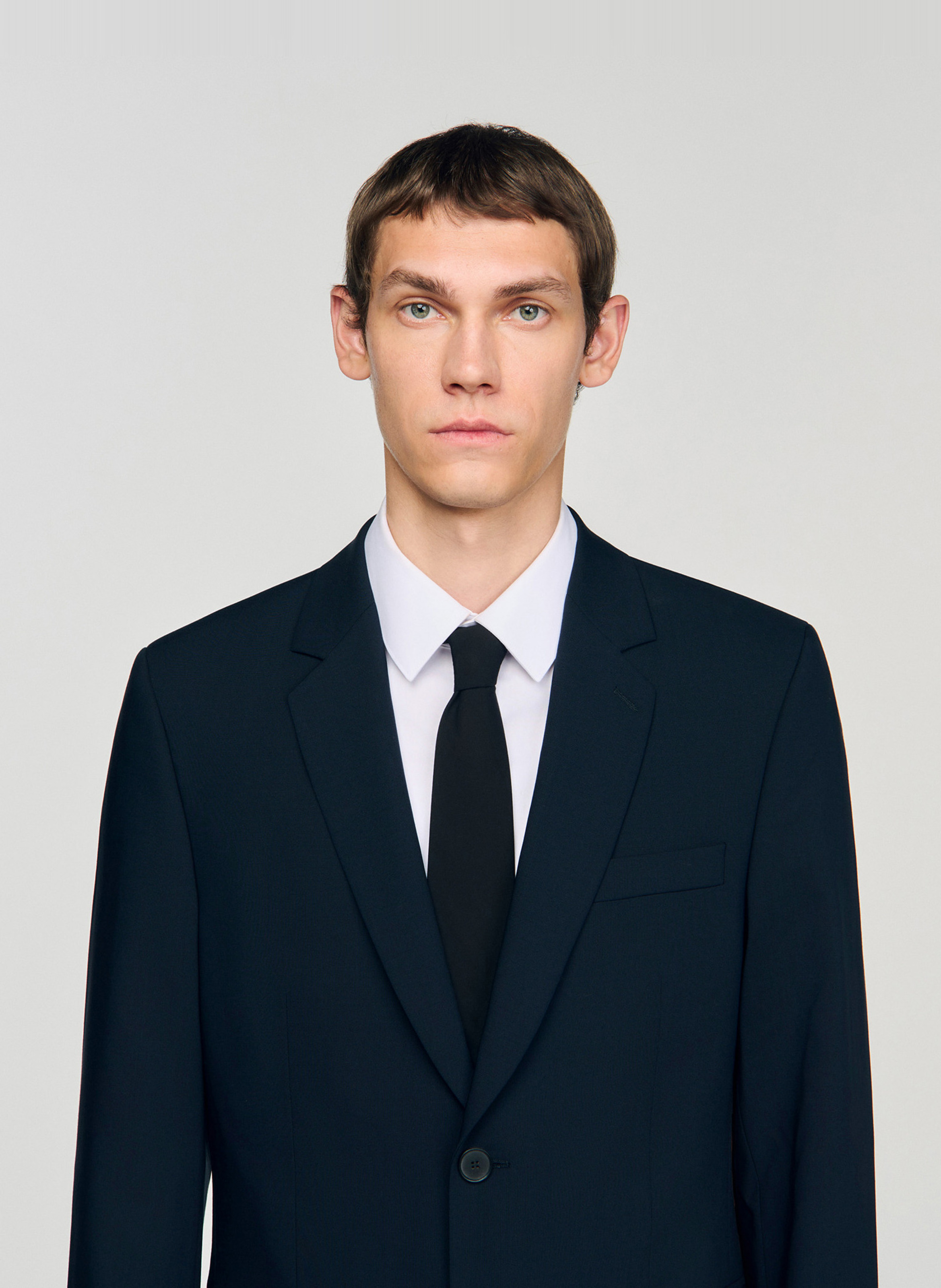 Veste tailleur en laine SANDRO Bleu