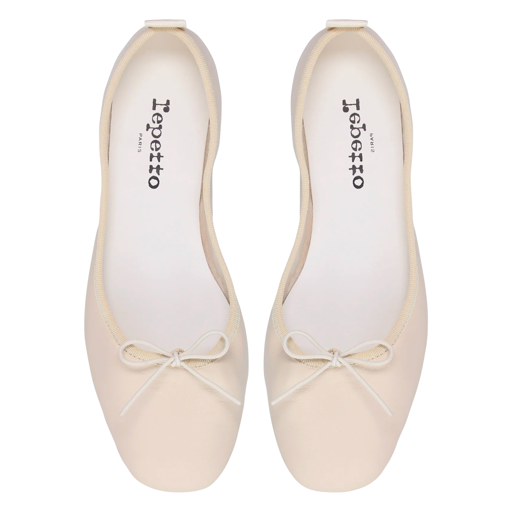Ballerines en cuir Beige