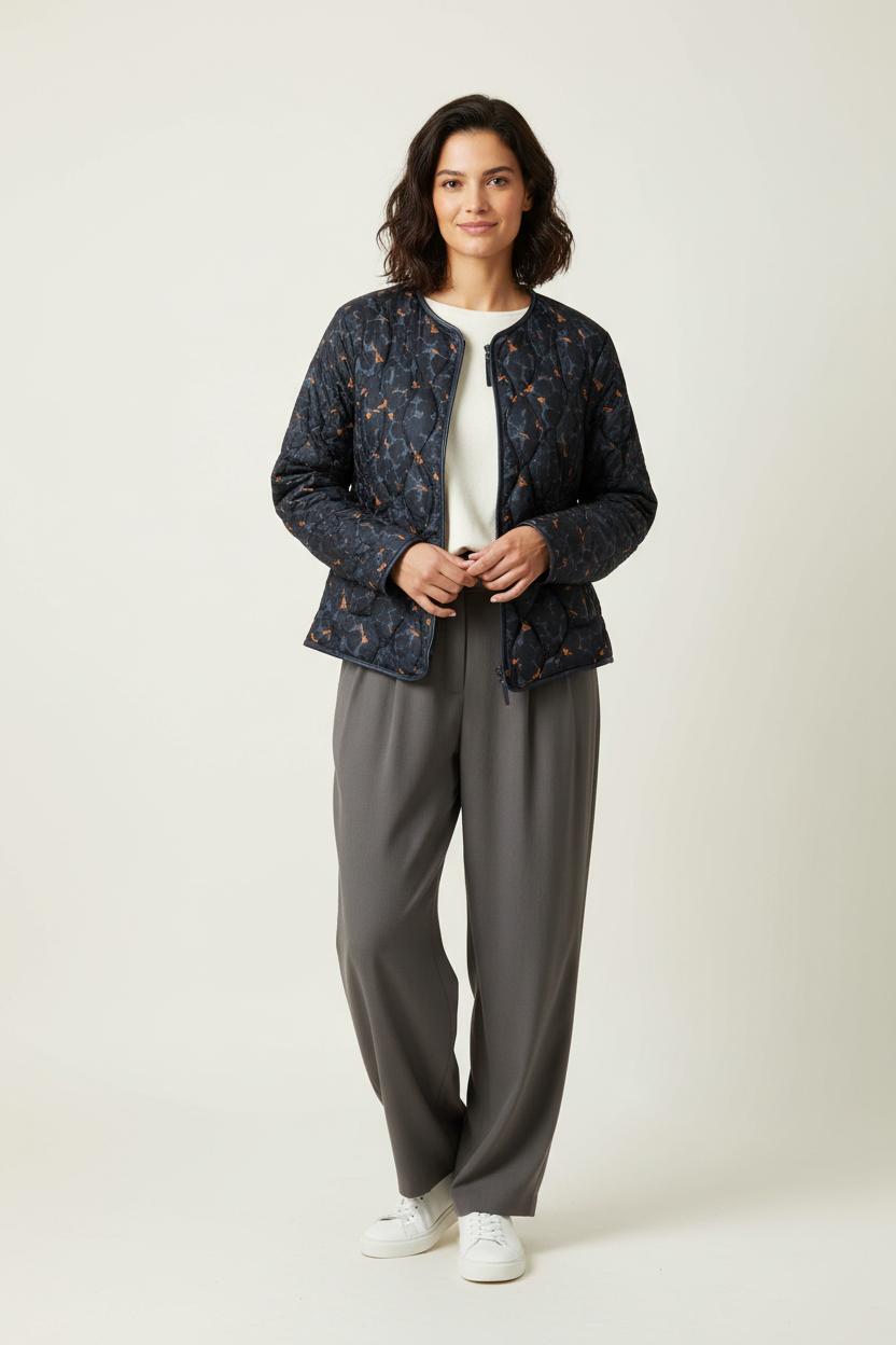 Lightweight quilted padded jacket with high neck COMPTOIR DES COTONNIERS - Seconde main Blue