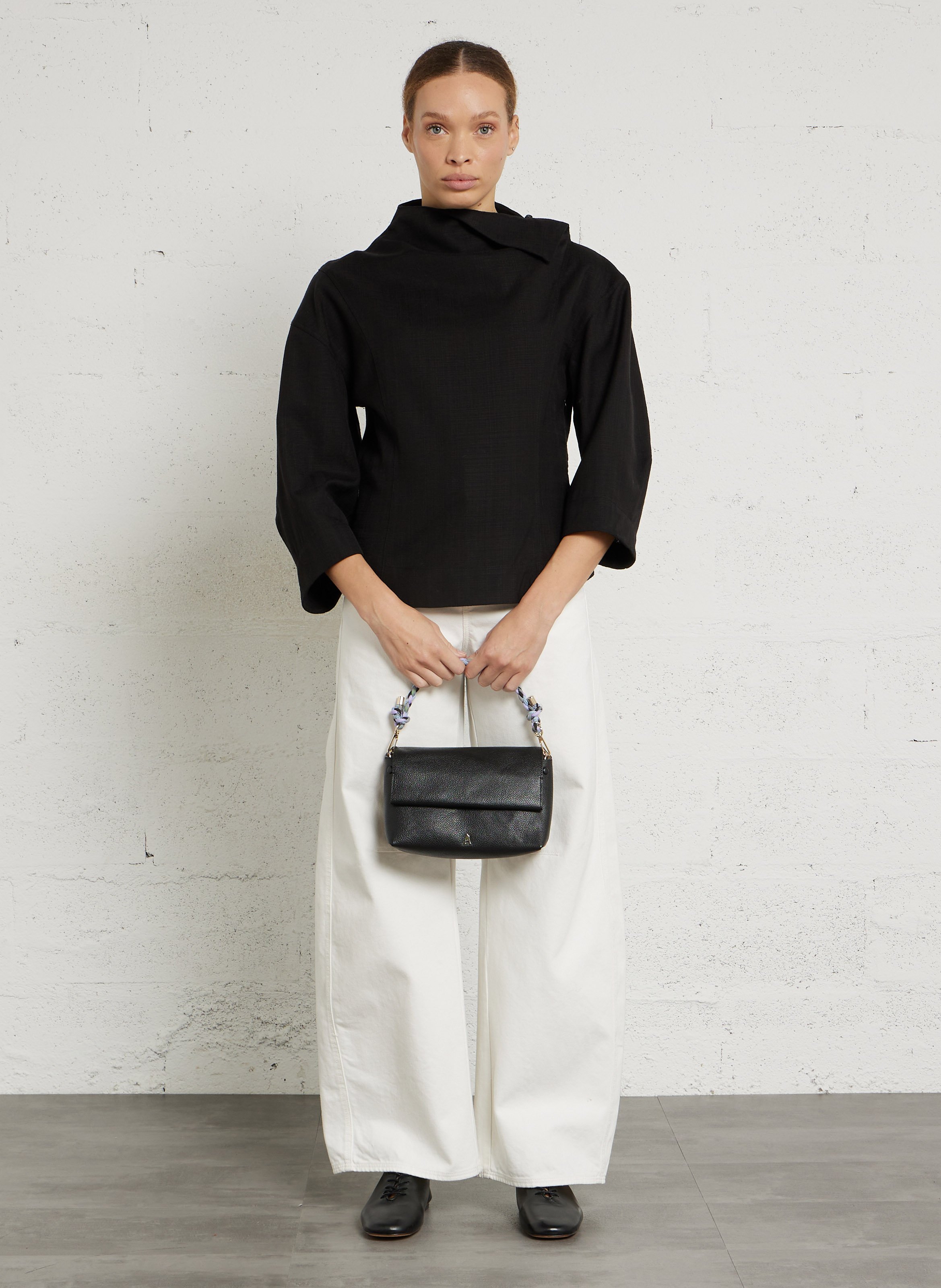 Sac bandoulière en cuir CRAIE STUDIO Noir