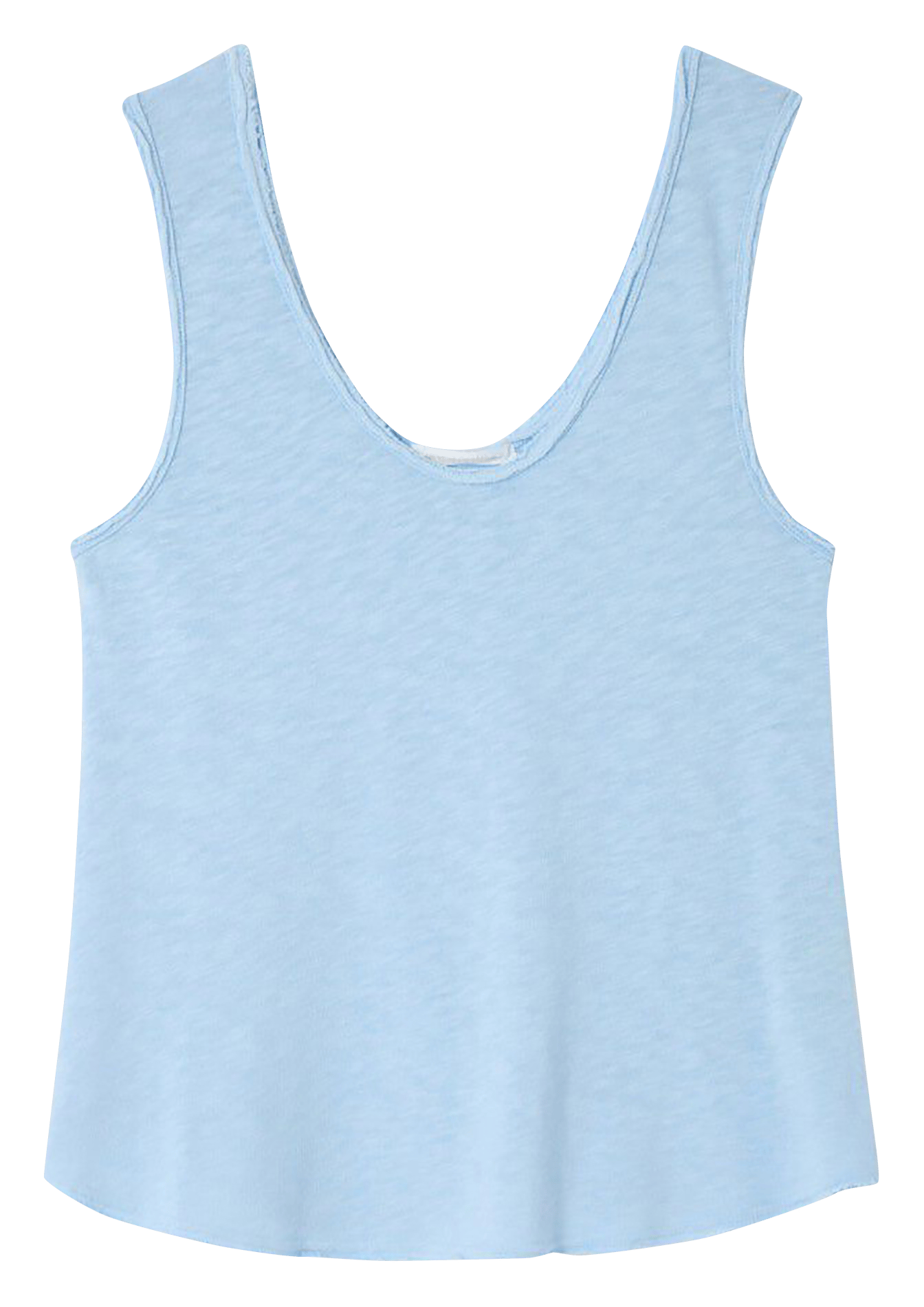 Straight cotton tank top with round neck AMERICAN VINTAGE Blue