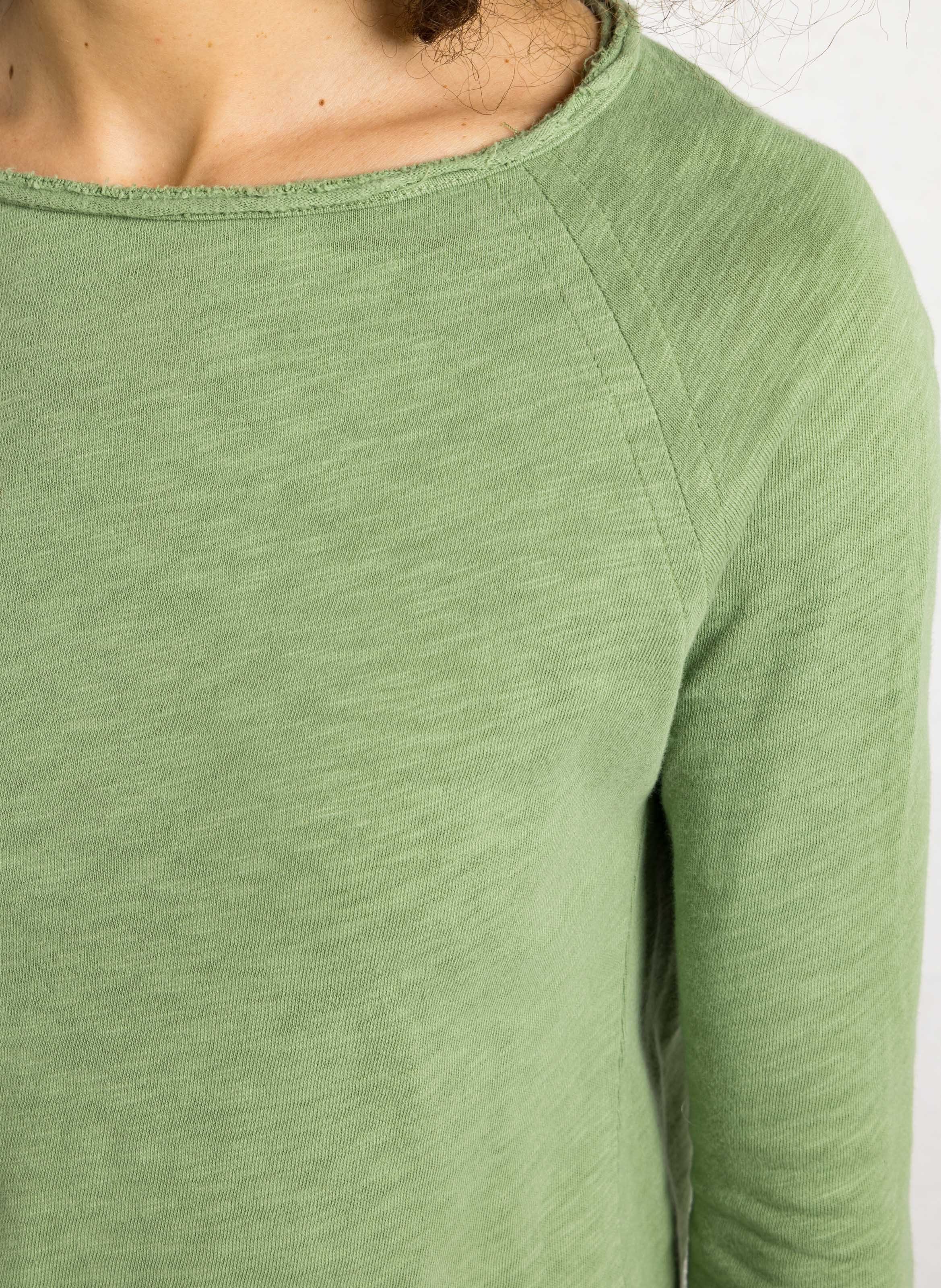 Tee-shirt col rond en coton AMERICAN VINTAGE Vert