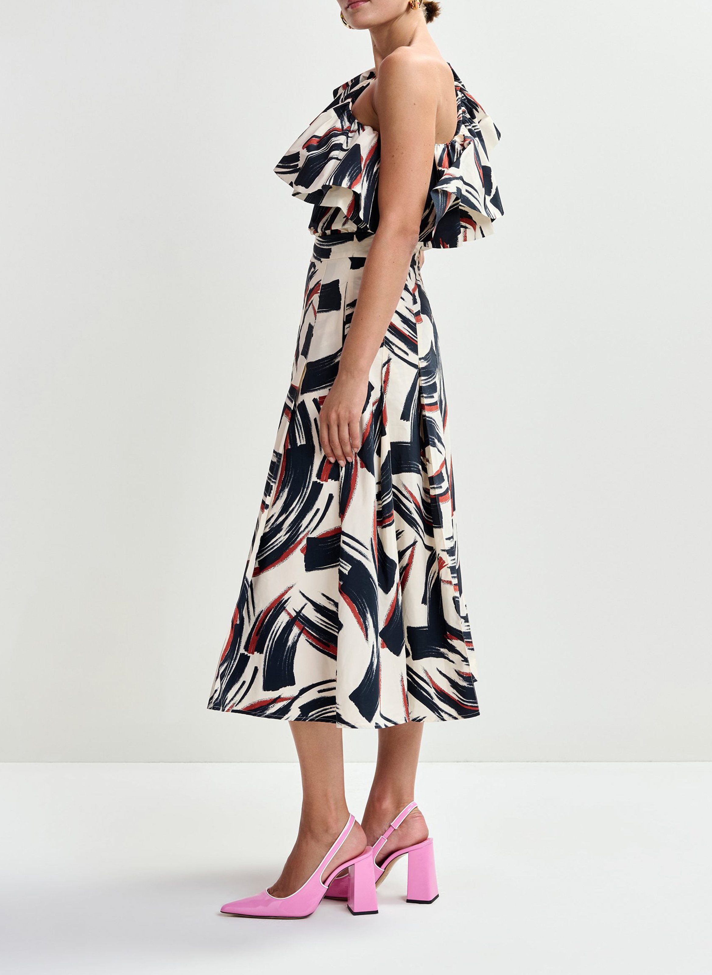 Jupe midi trapèze ESSENTIEL ANTWERP Multicolore