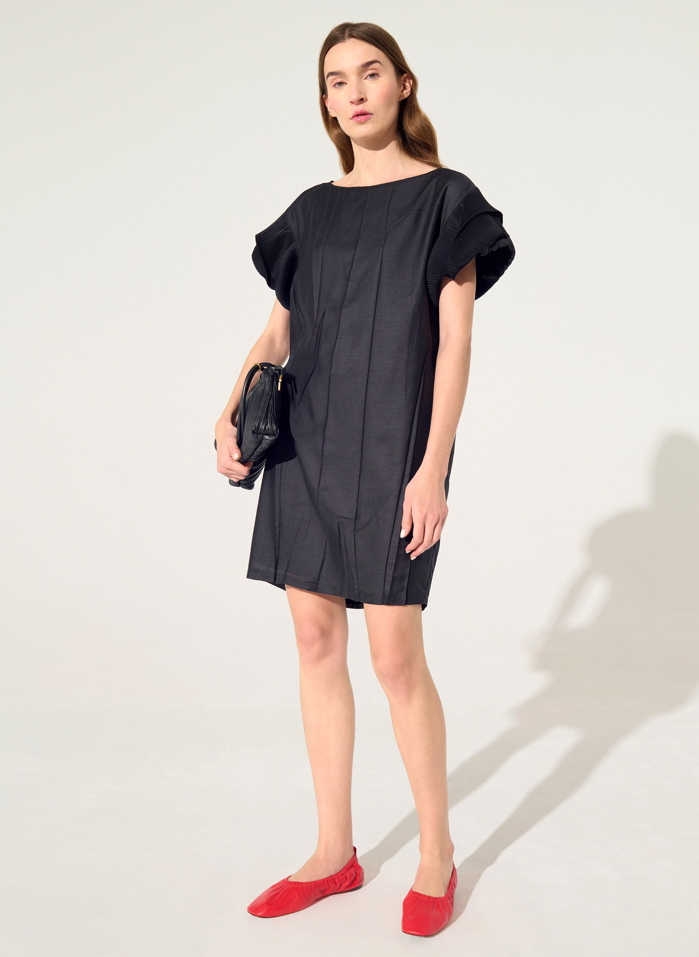Short boat-neck dress COTELAC Black