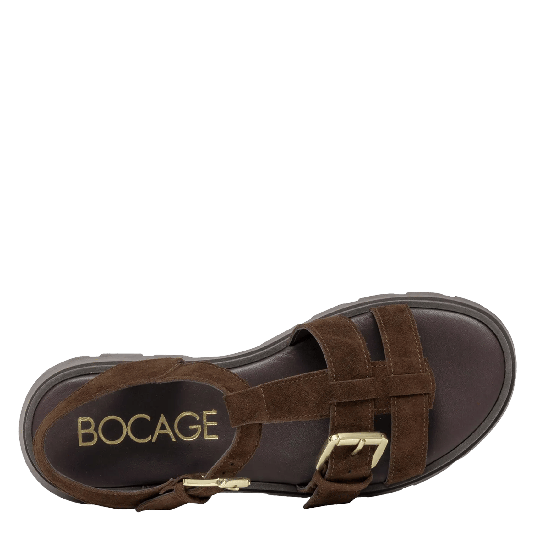 Leren sandalen BOCAGE Bruin
