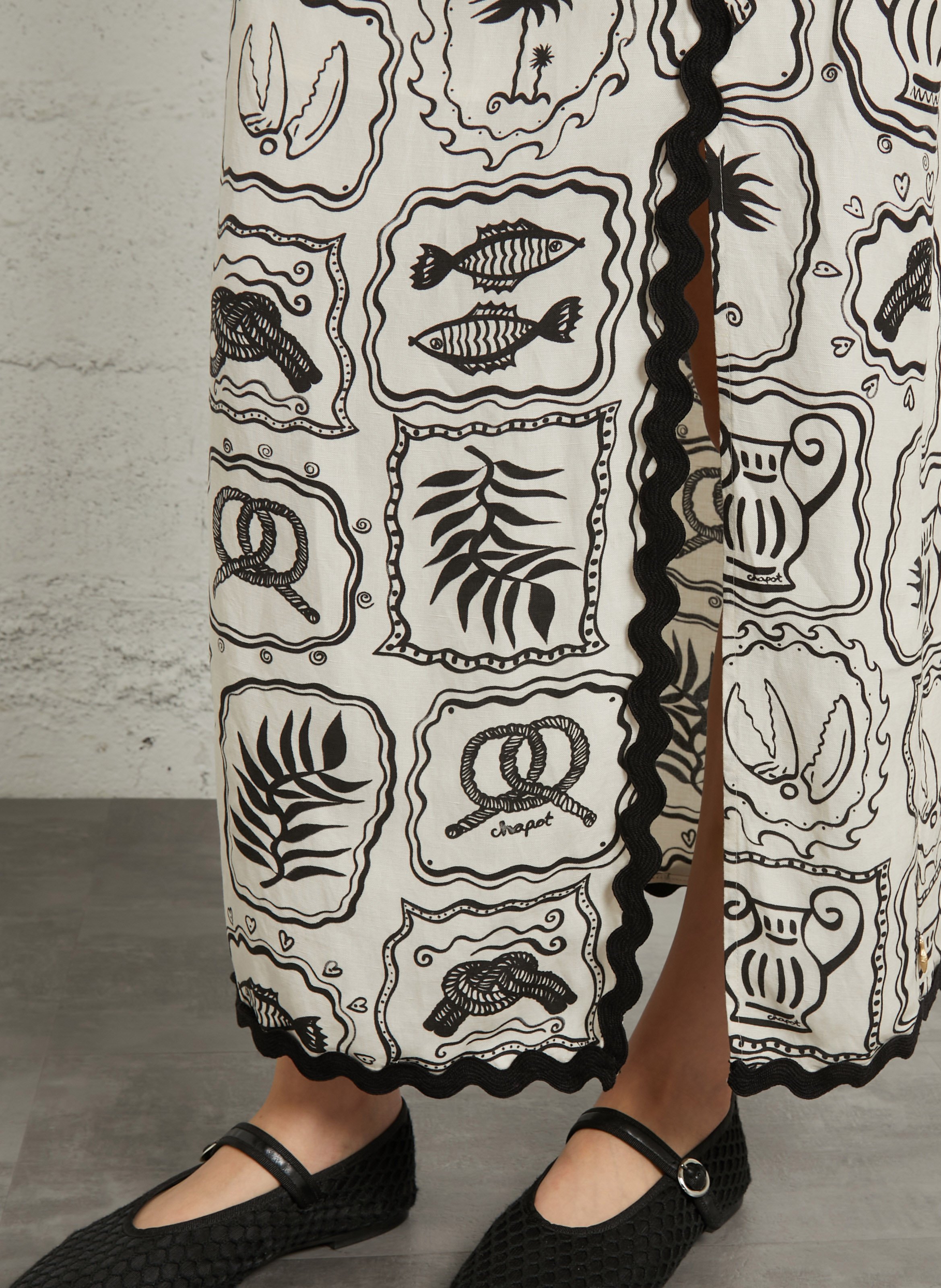 Korte rok met print FABIENNE CHAPOT Wit