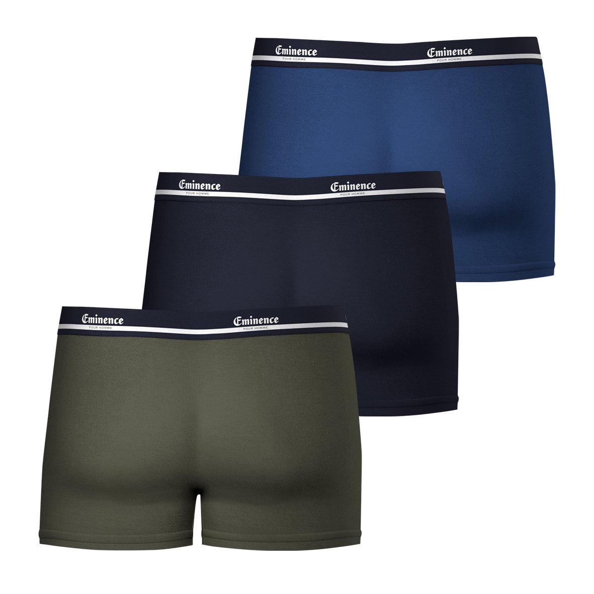 Pack of three boxer shorts EMINENCE Khaki