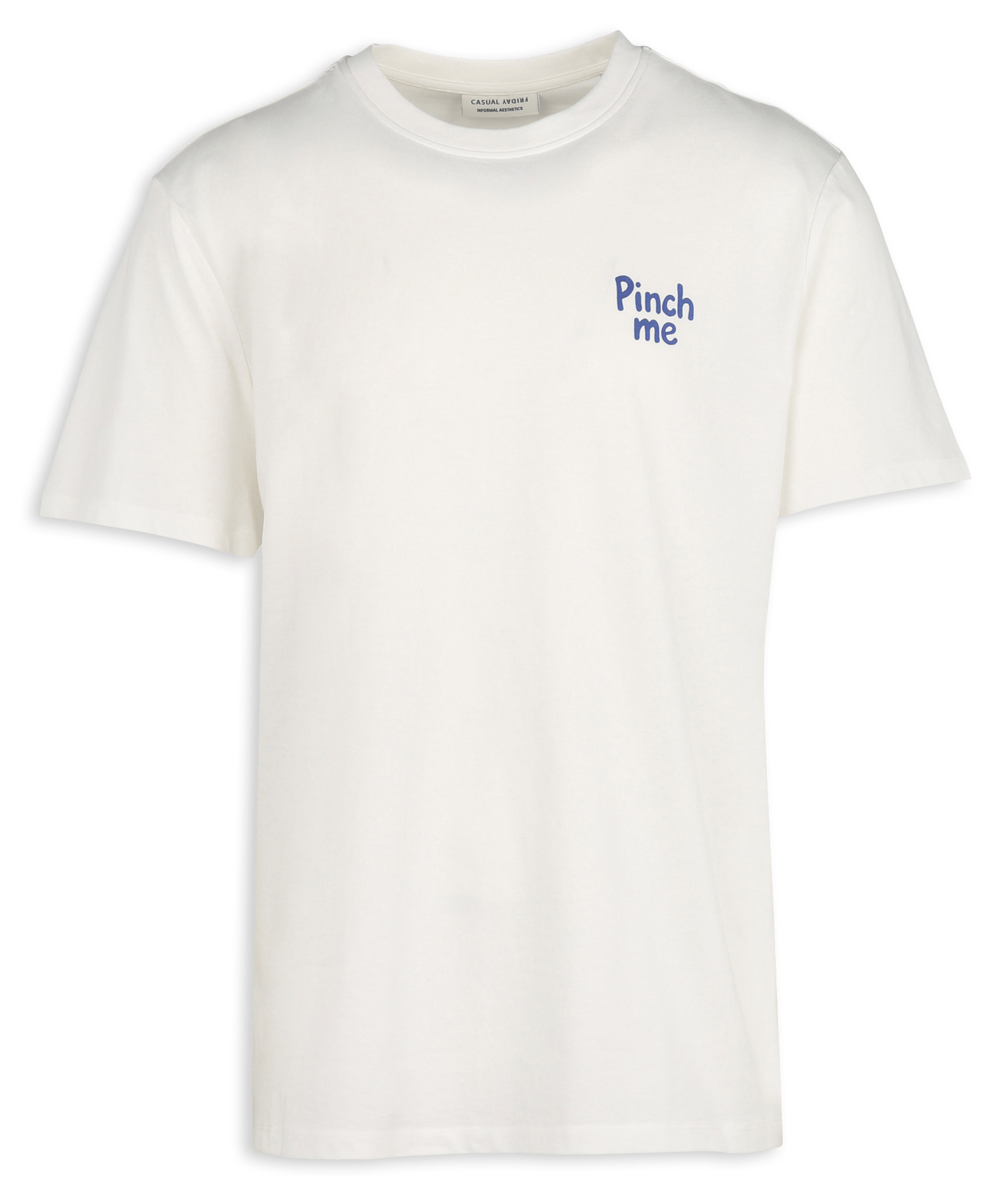 Straight screen-printed cotton T-shirt CASUAL FRIDAY Blue