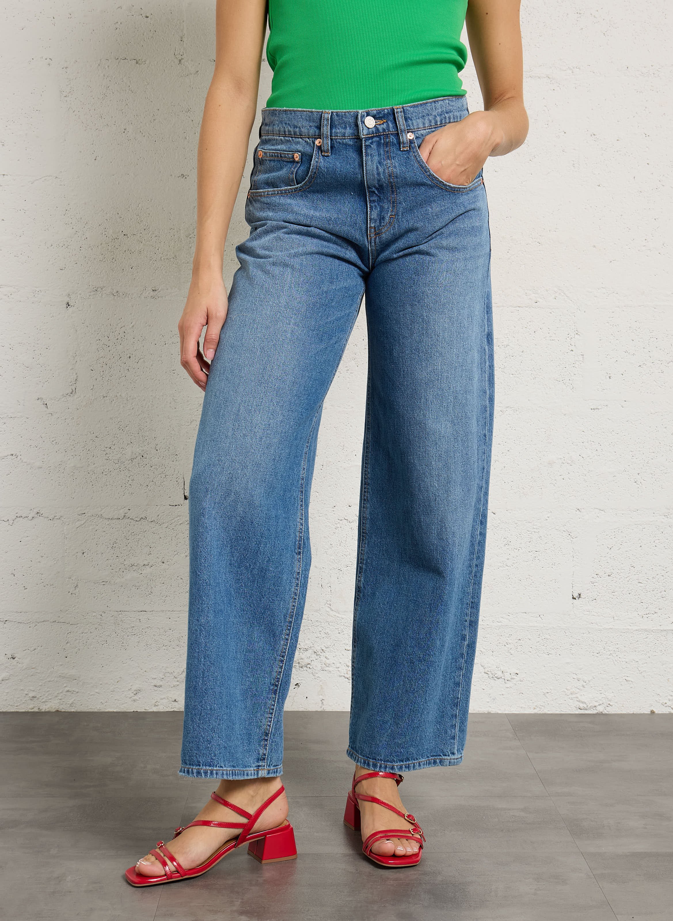 Flared jeans in recycled cotton LAB DIP Blue