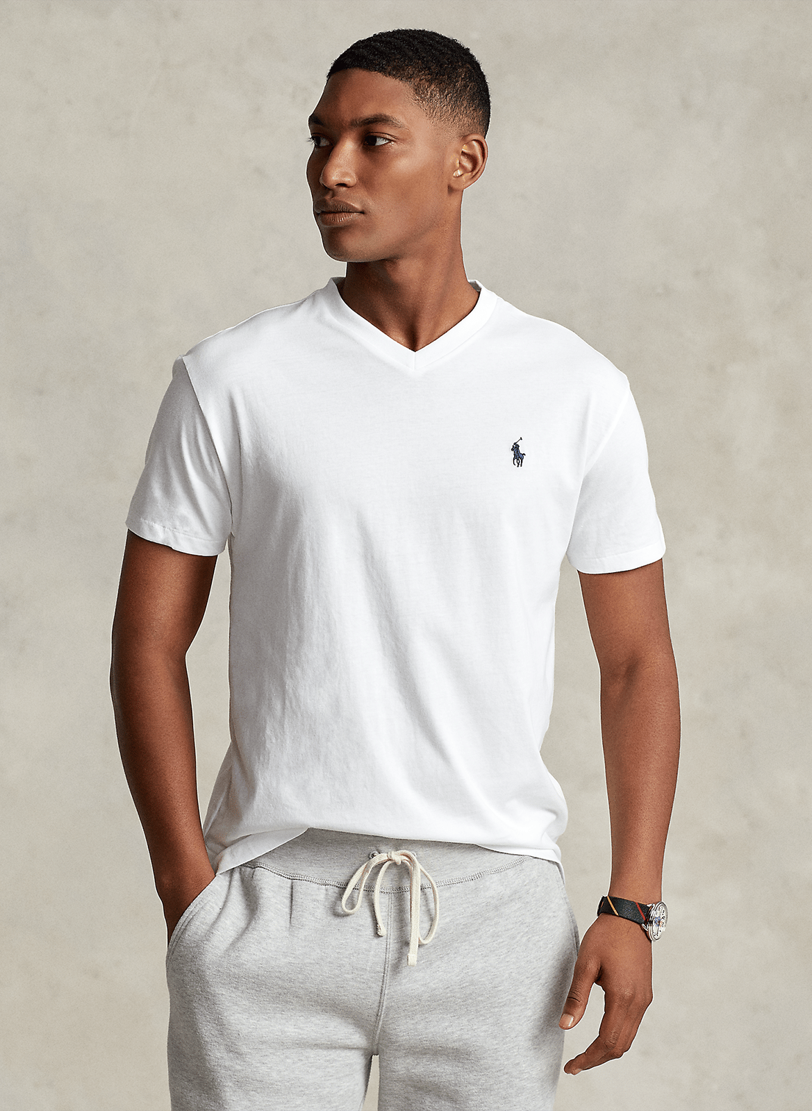 Baumwoll-T-Shirt mit U-Boot-Ausschnitt POLO RALPH LAUREN