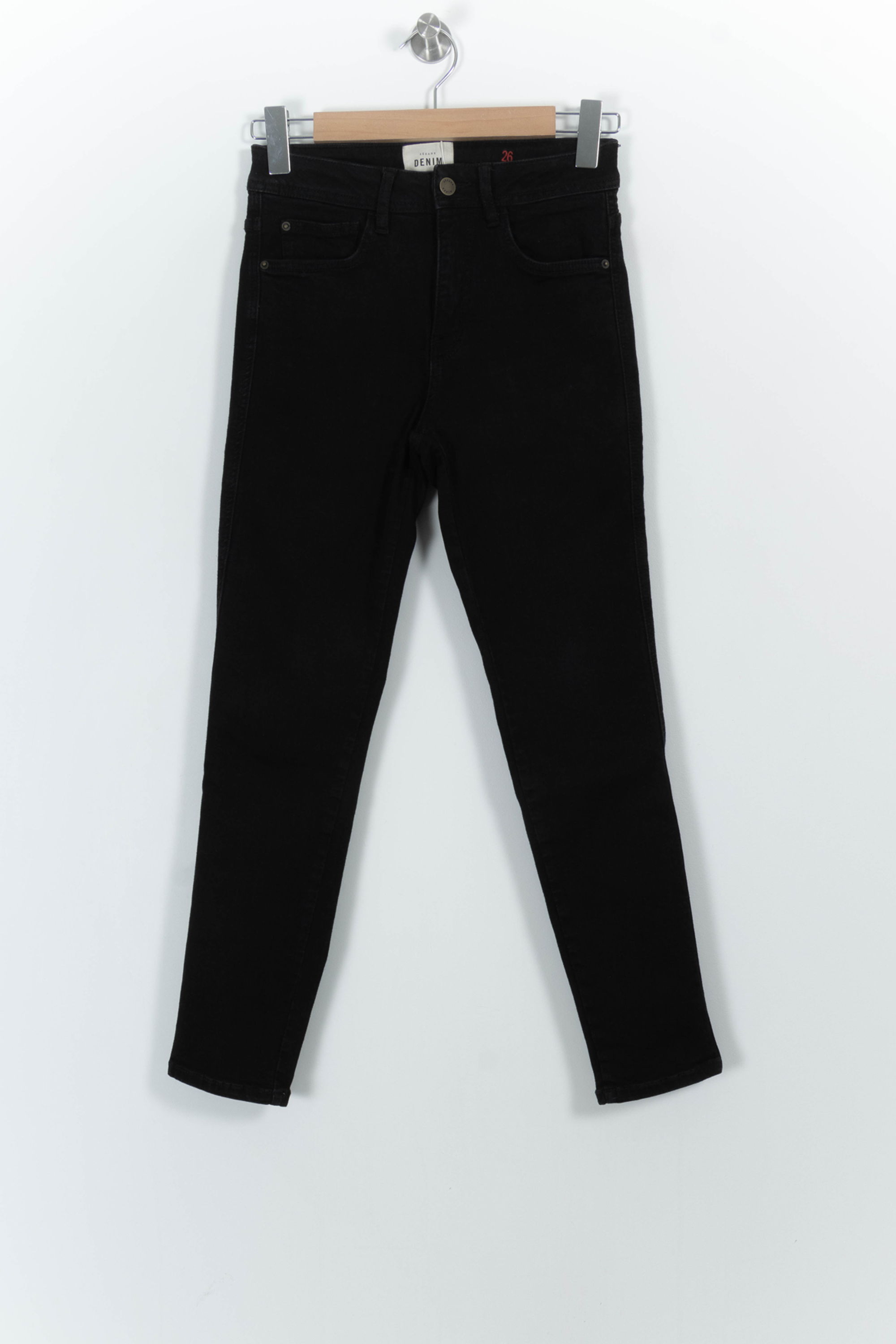 Cropped slim jeans with studs SEZANE - Seconde main Black