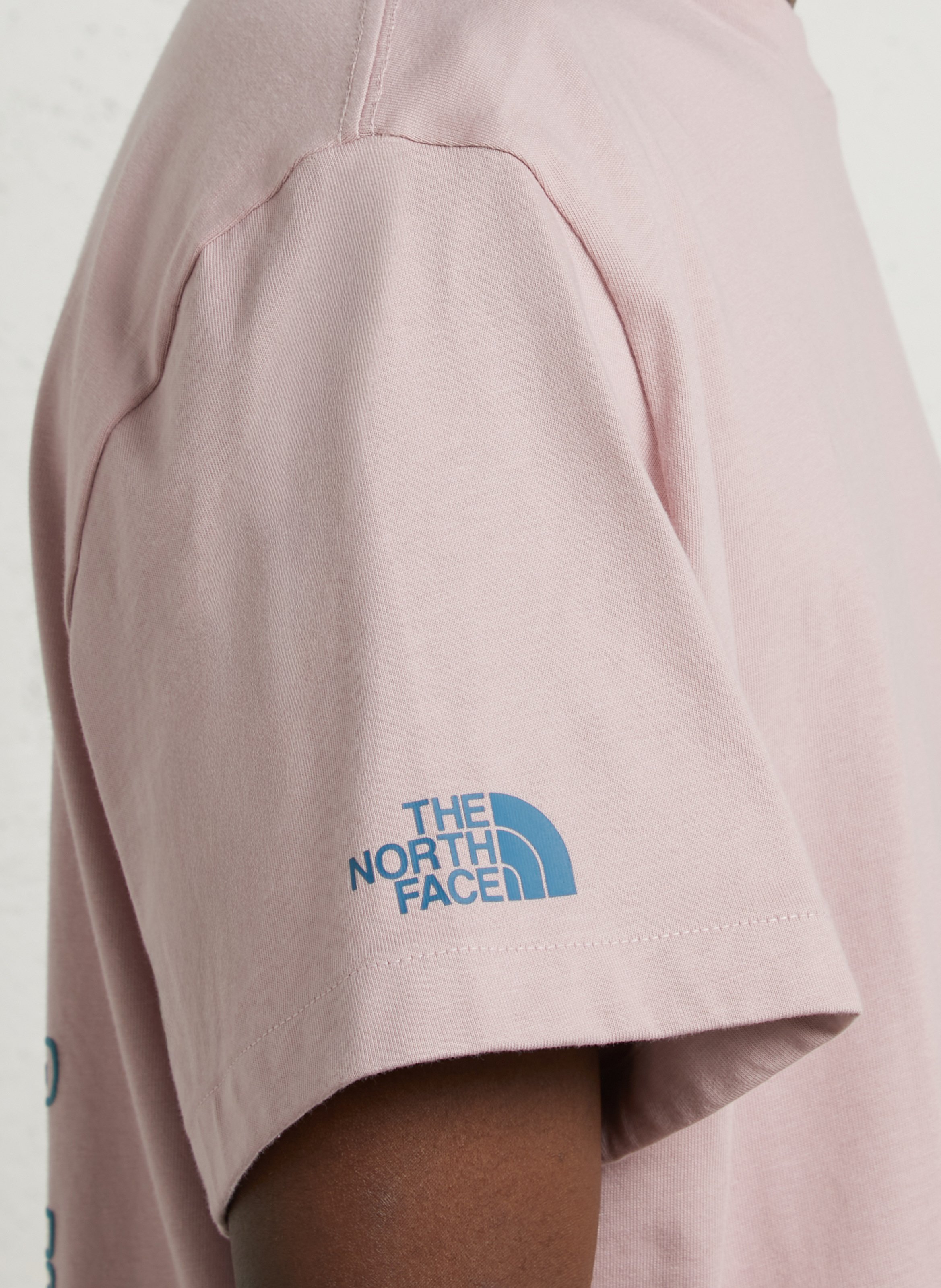 Oversized, katoenen T-shirt met ronde hals THE NORTH FACE Roze