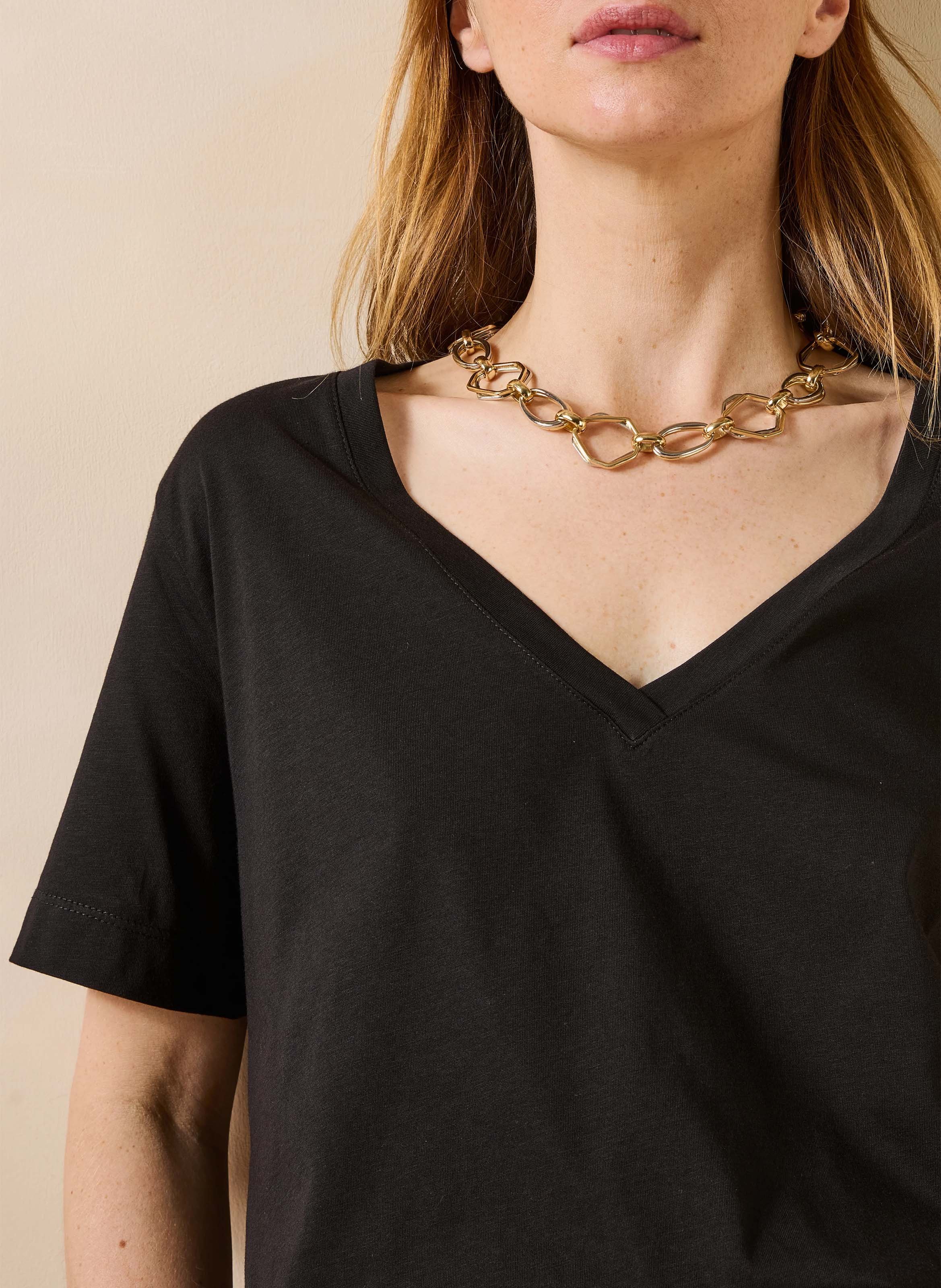 Oversized organic cotton T-shirt LA FEE MARABOUTEE Black