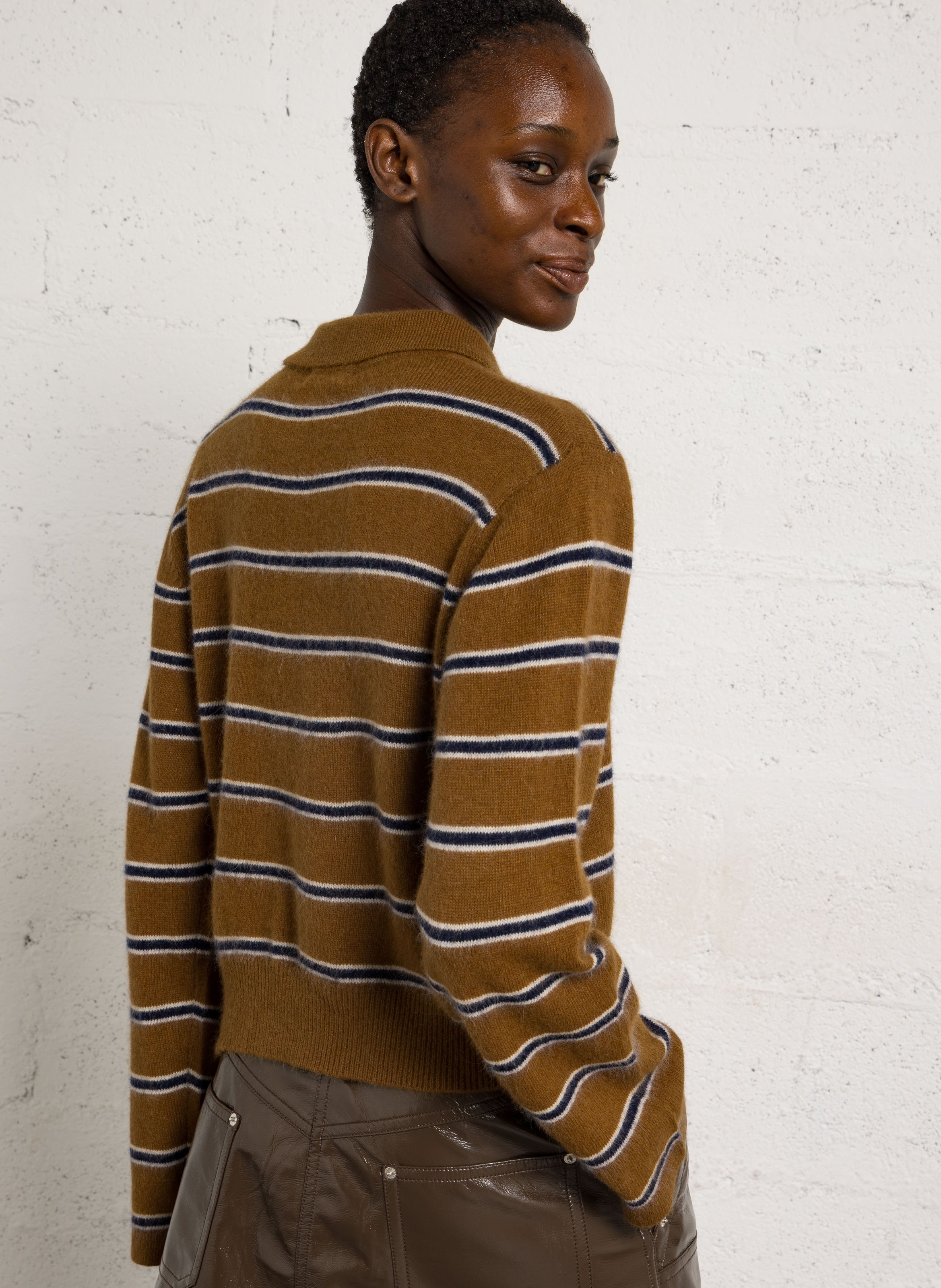Pull col polo  BELLEROSE Beige