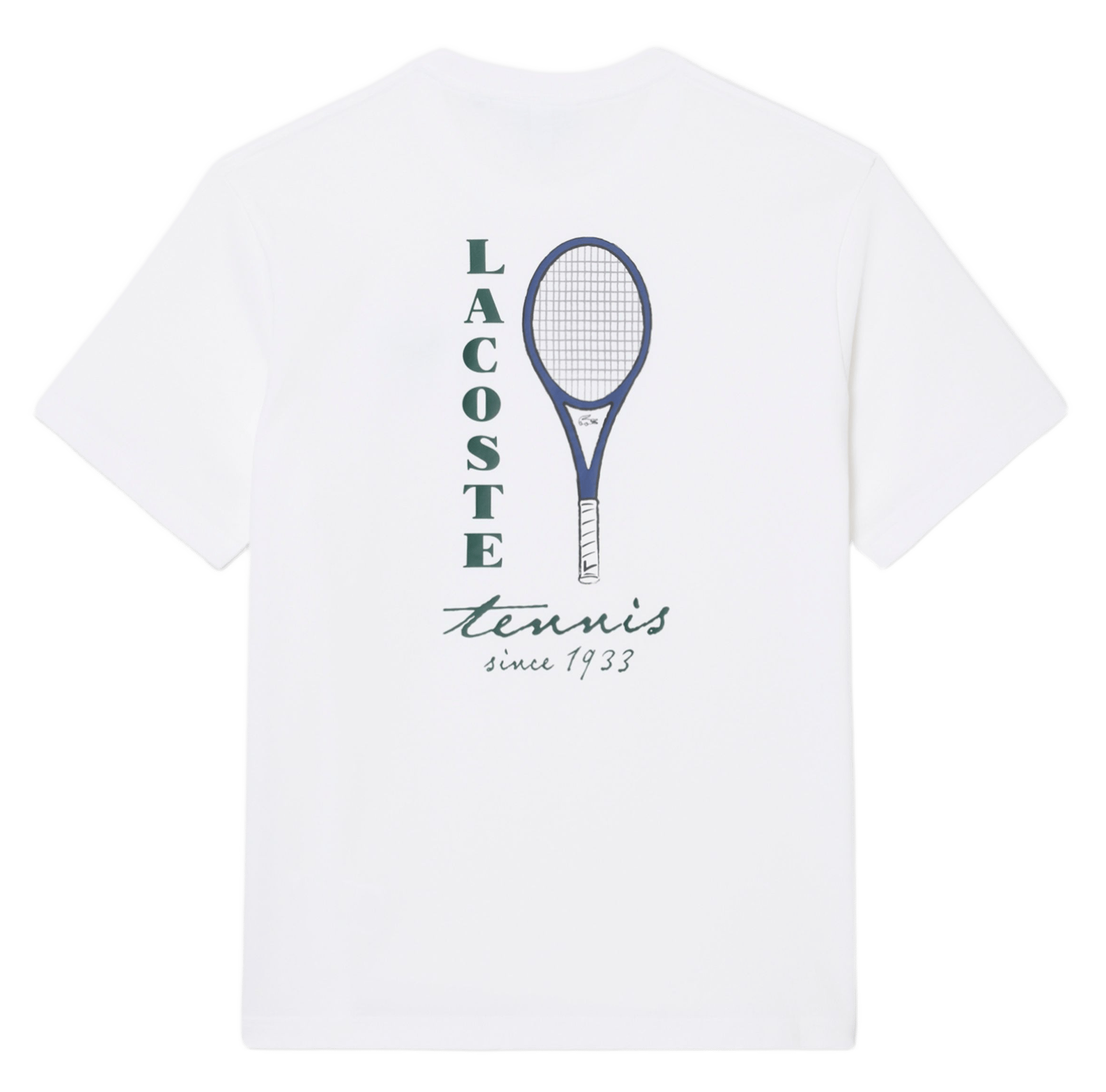 Bedrucktes Baumwoll-T-Shirt LACOSTE Weiss