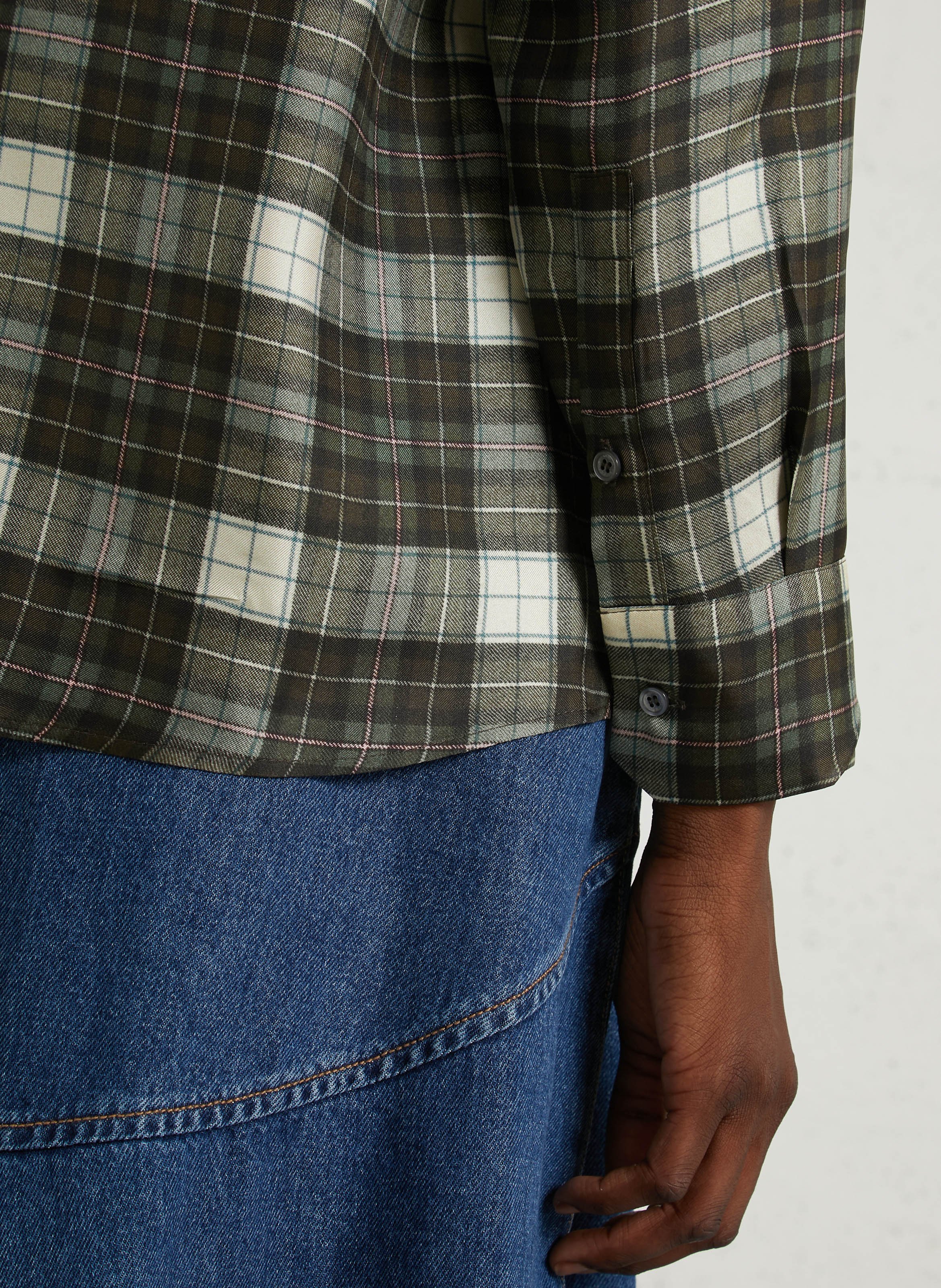 Chemise col classique en soie MAX MARA WEEK END Kaki