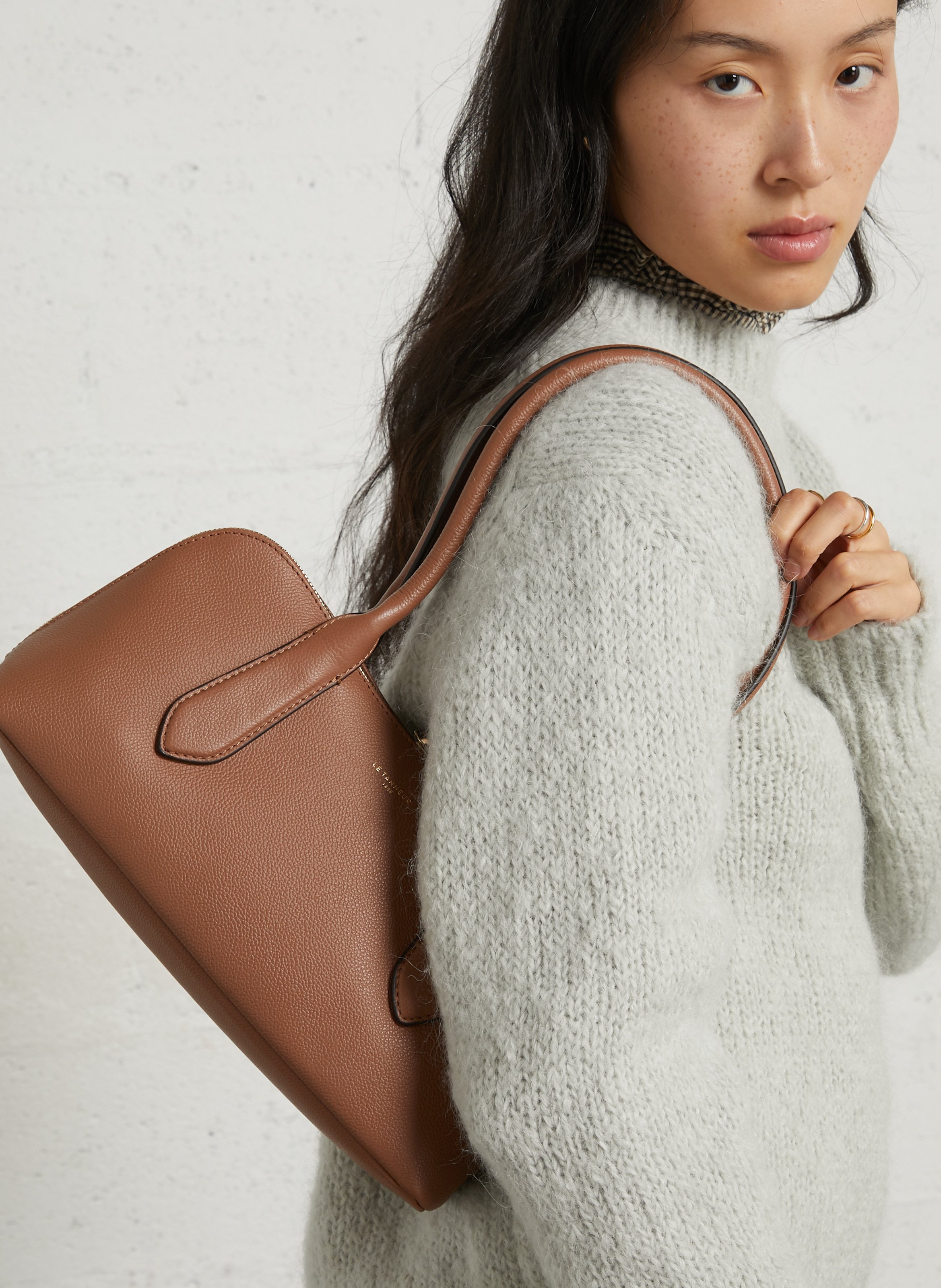 Bowlingtasche aus Leder LE TANNEUR Braun