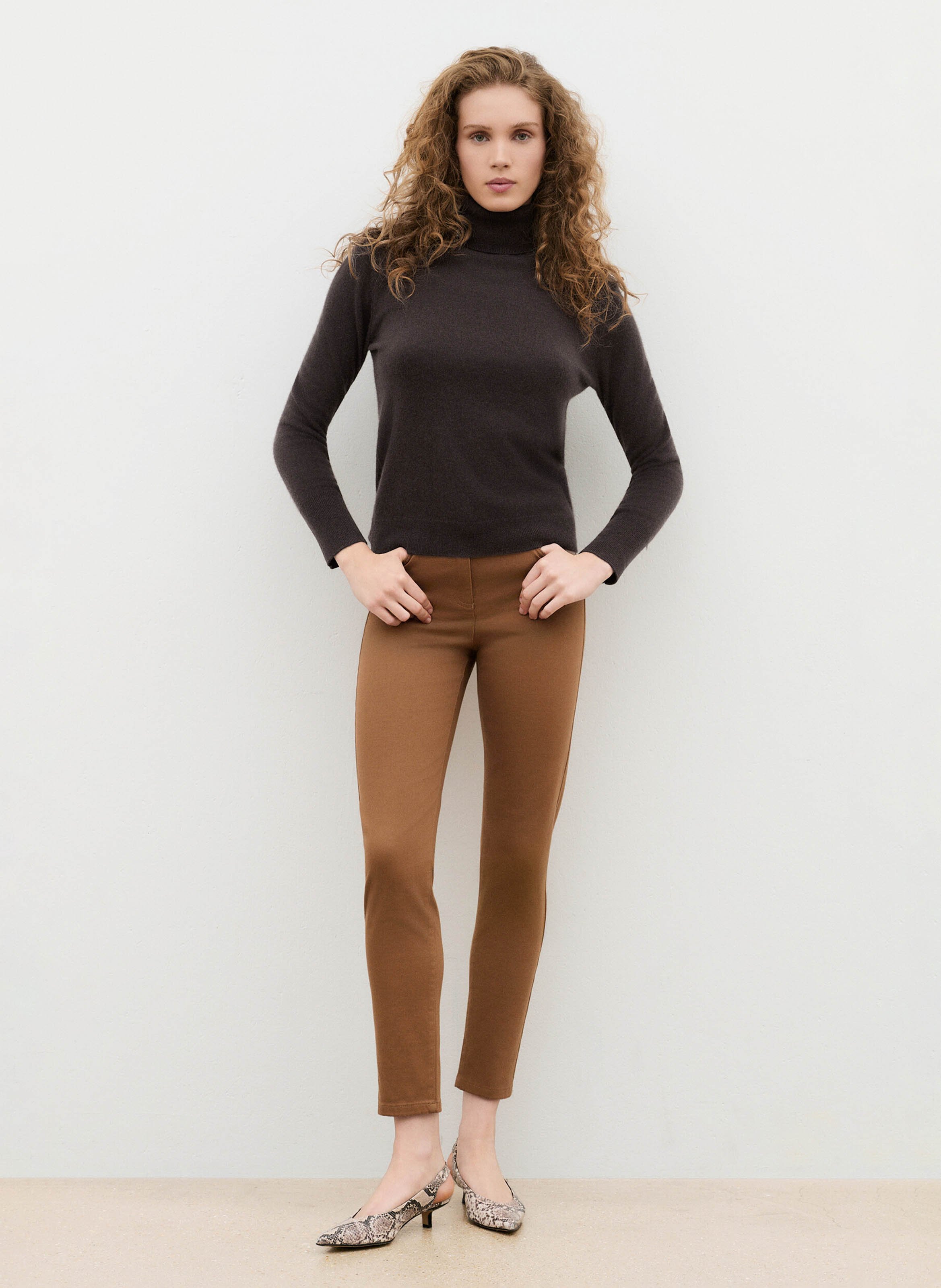 Pull col roulé en cachemire | Marron CAROLL Femme