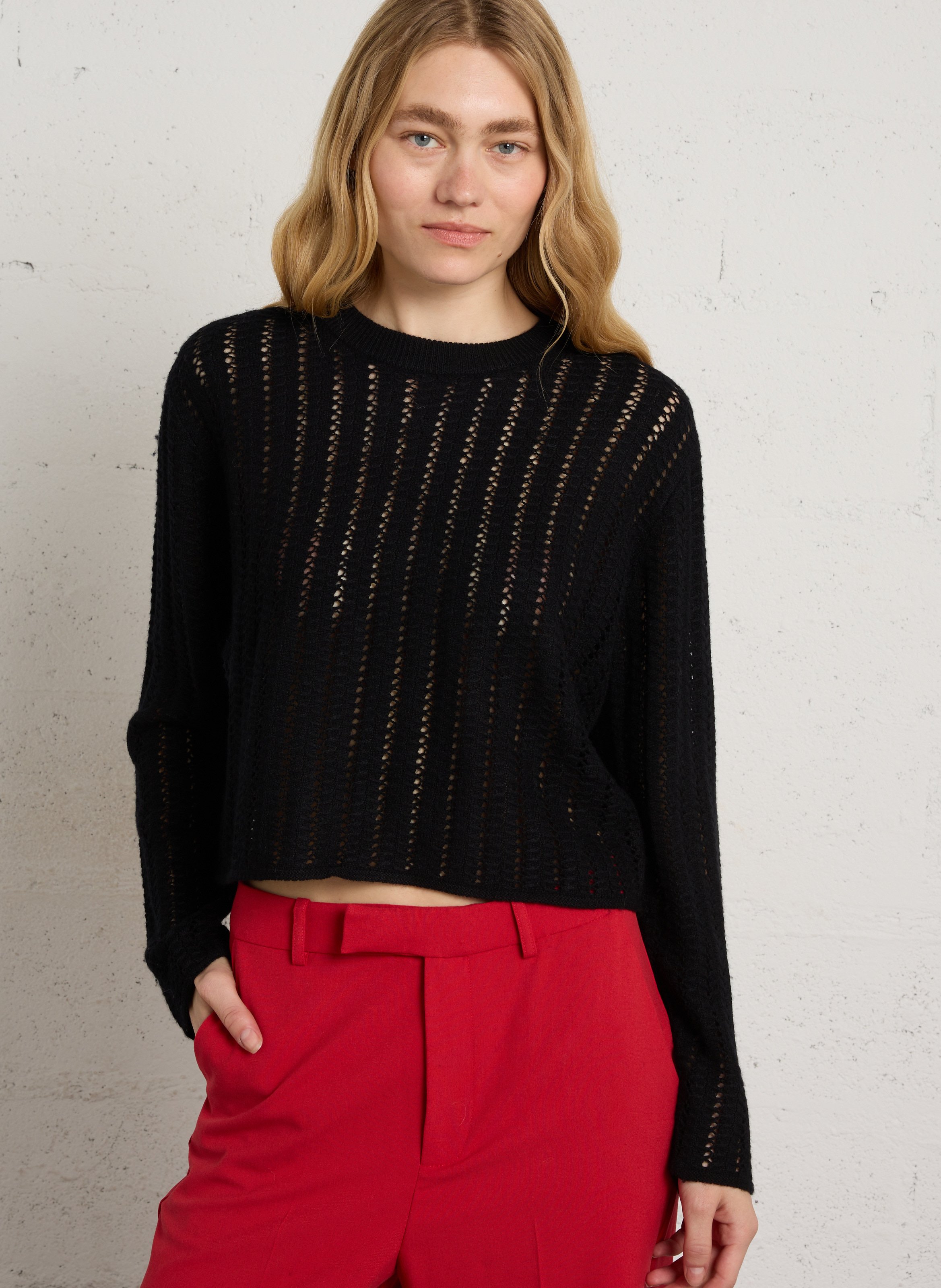 Pull court en laine mélangée IKKS