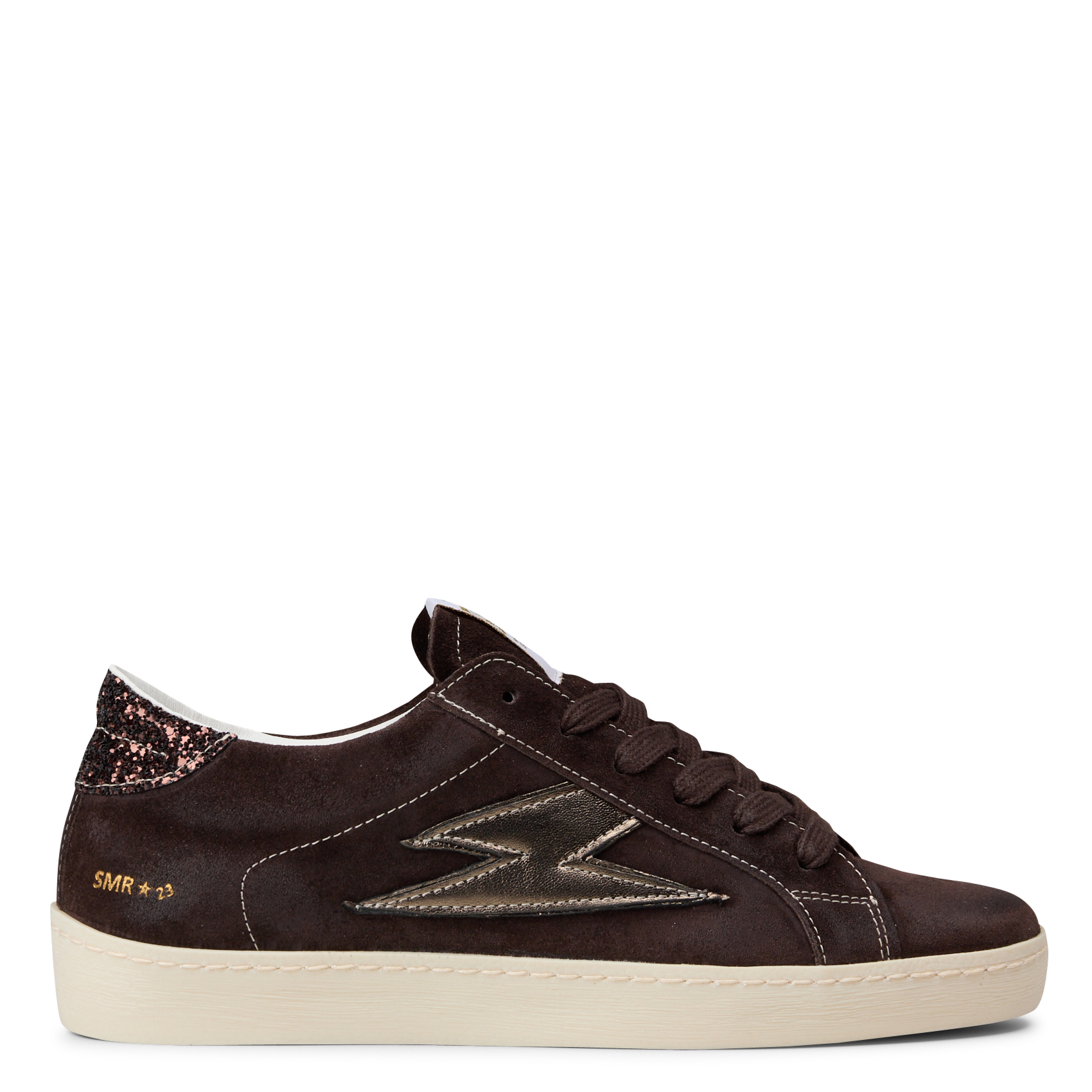 Lage sneakers van gemengd leer SEMERDJIAN - SMR Bruin