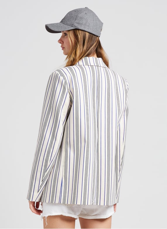 Giacca tailleur a righe Blue pink stripes Scotch and soda Donna