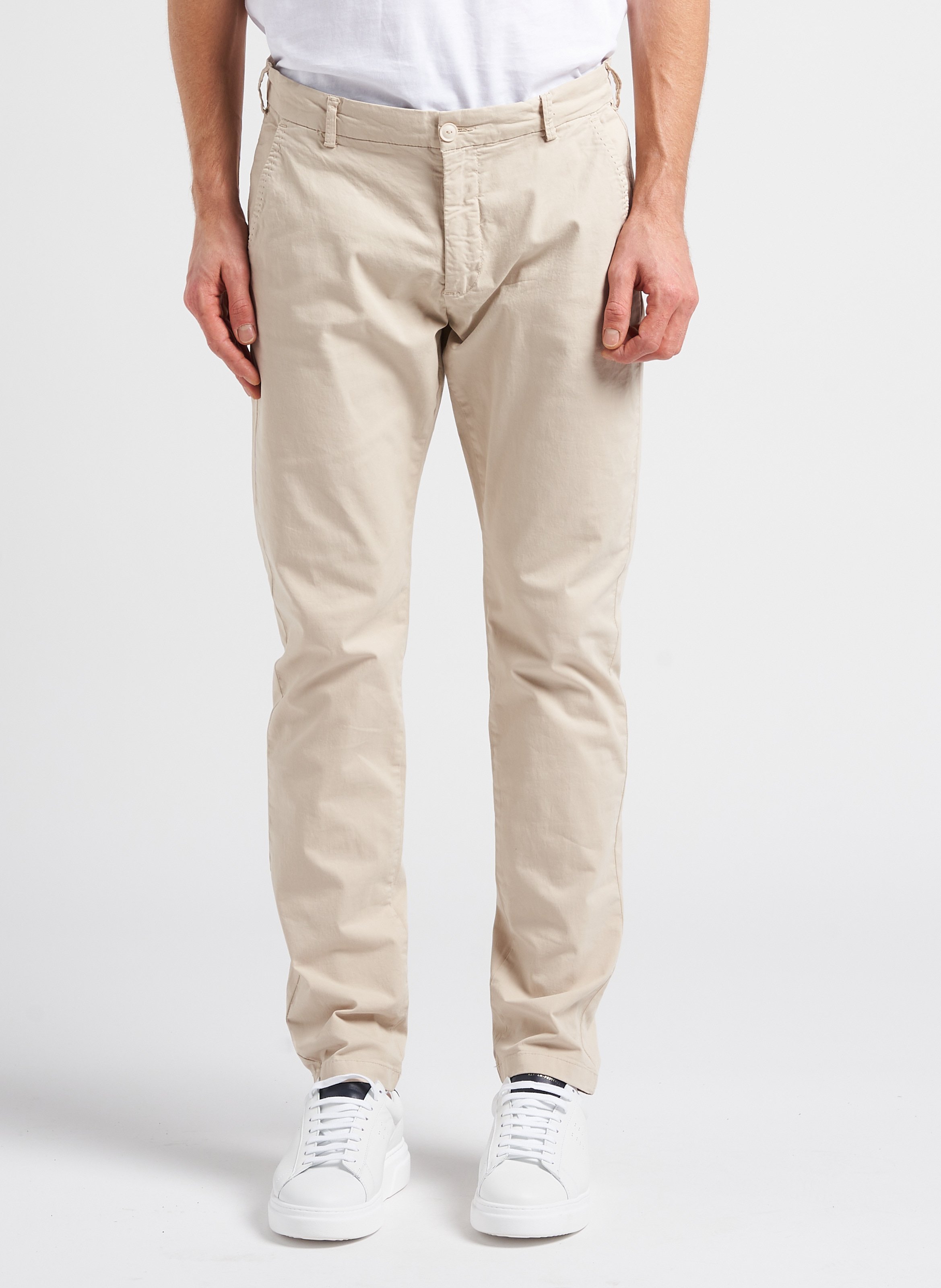 Chino regular-fit en coton stretch SCHOTT Beige