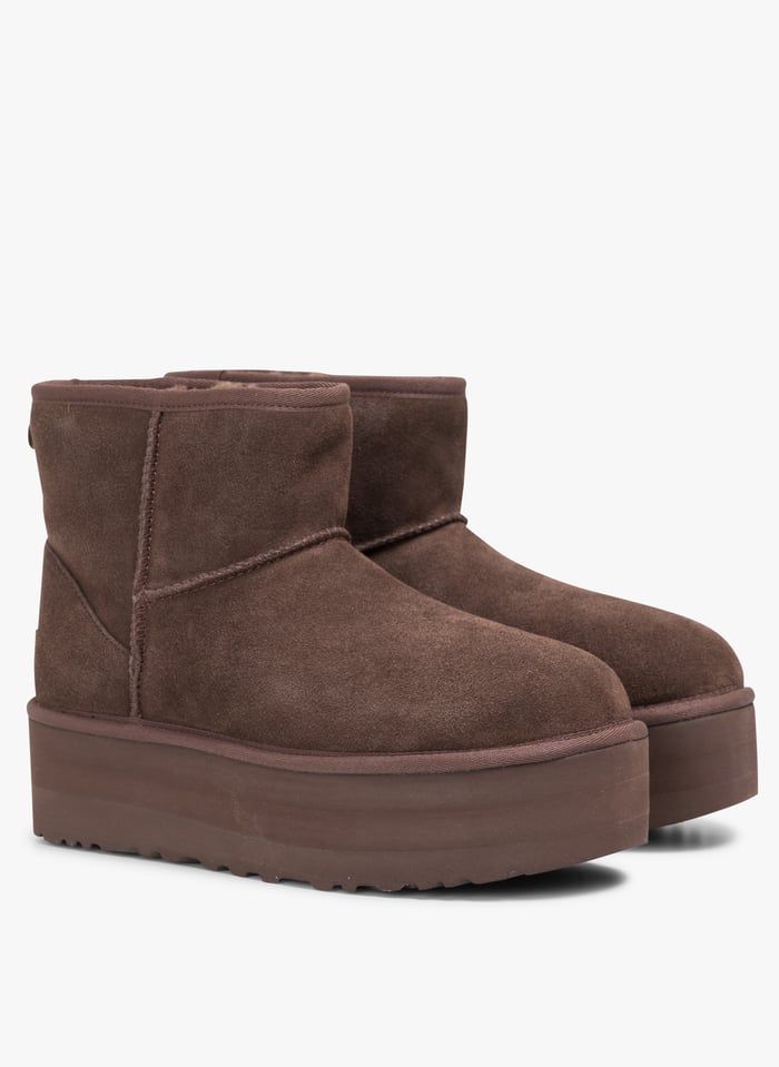Leather Wedge Ankle Boots Burnt Cedar Ugg Women Place des
