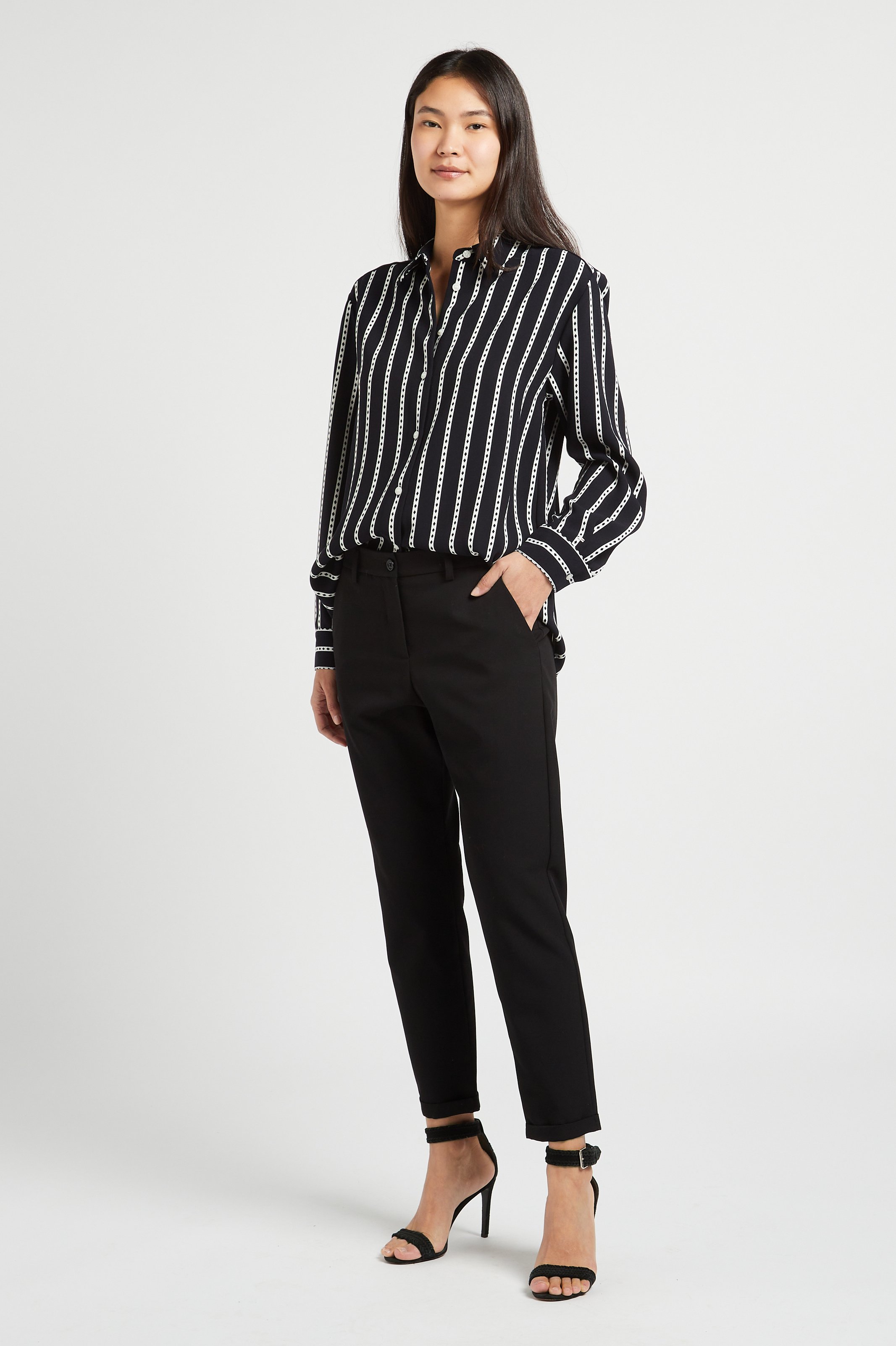 Straight printed shirt with classic collar TOMMY HILFIGER Blue