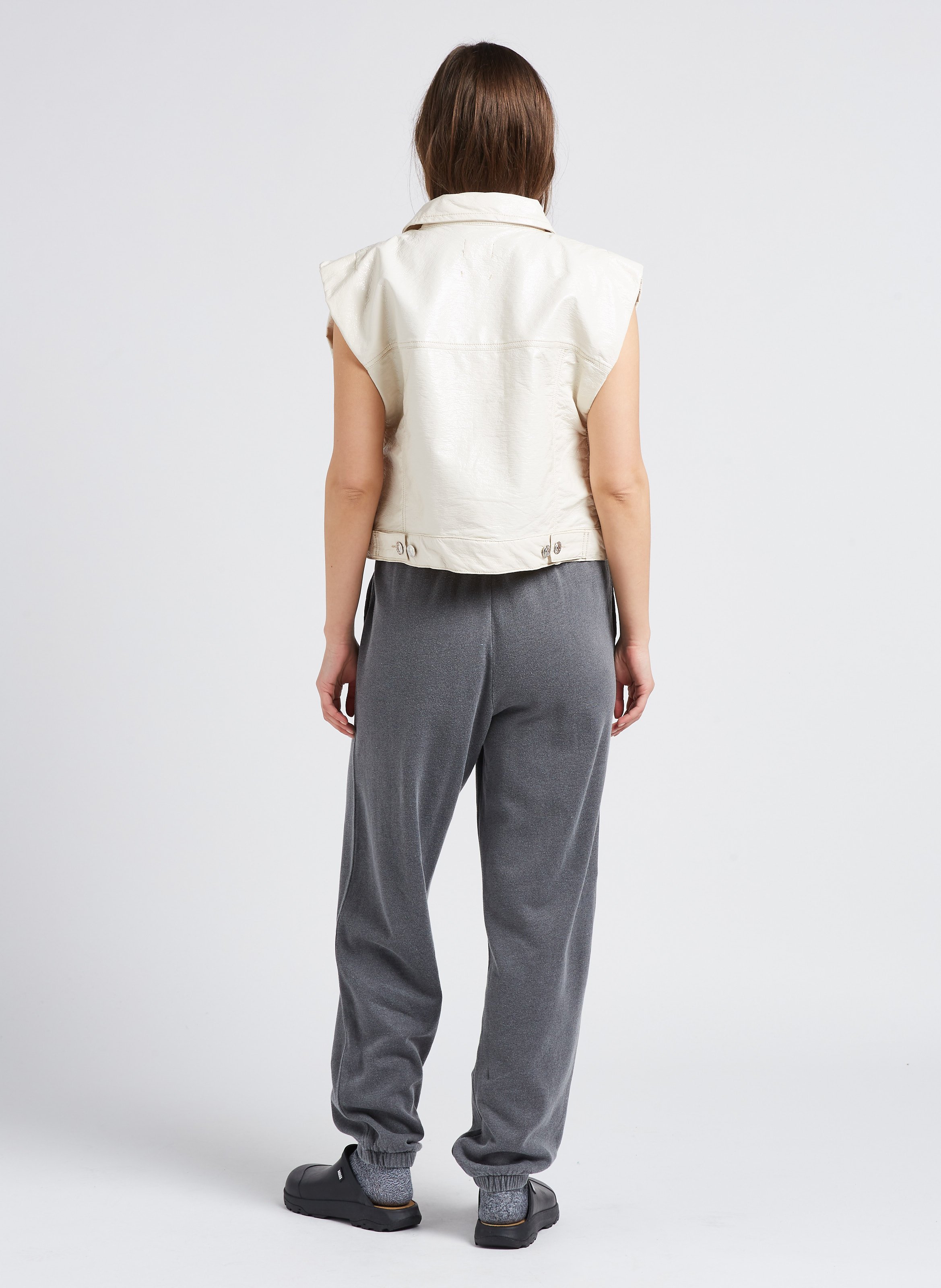 Cropped cotton-blend jacket with classic collar BELLEROSE Beige