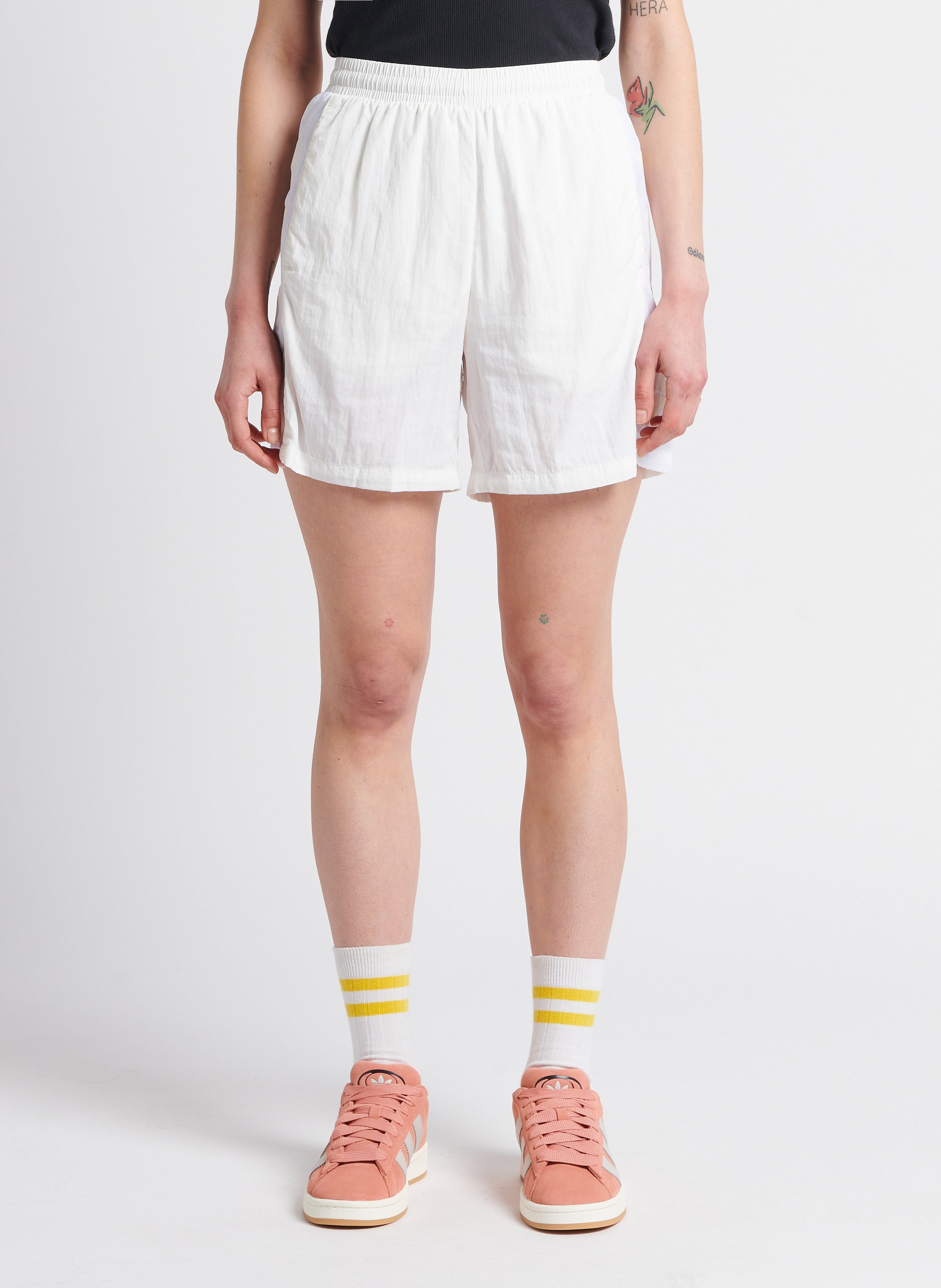 Screen-printed sports shorts ADIDAS White