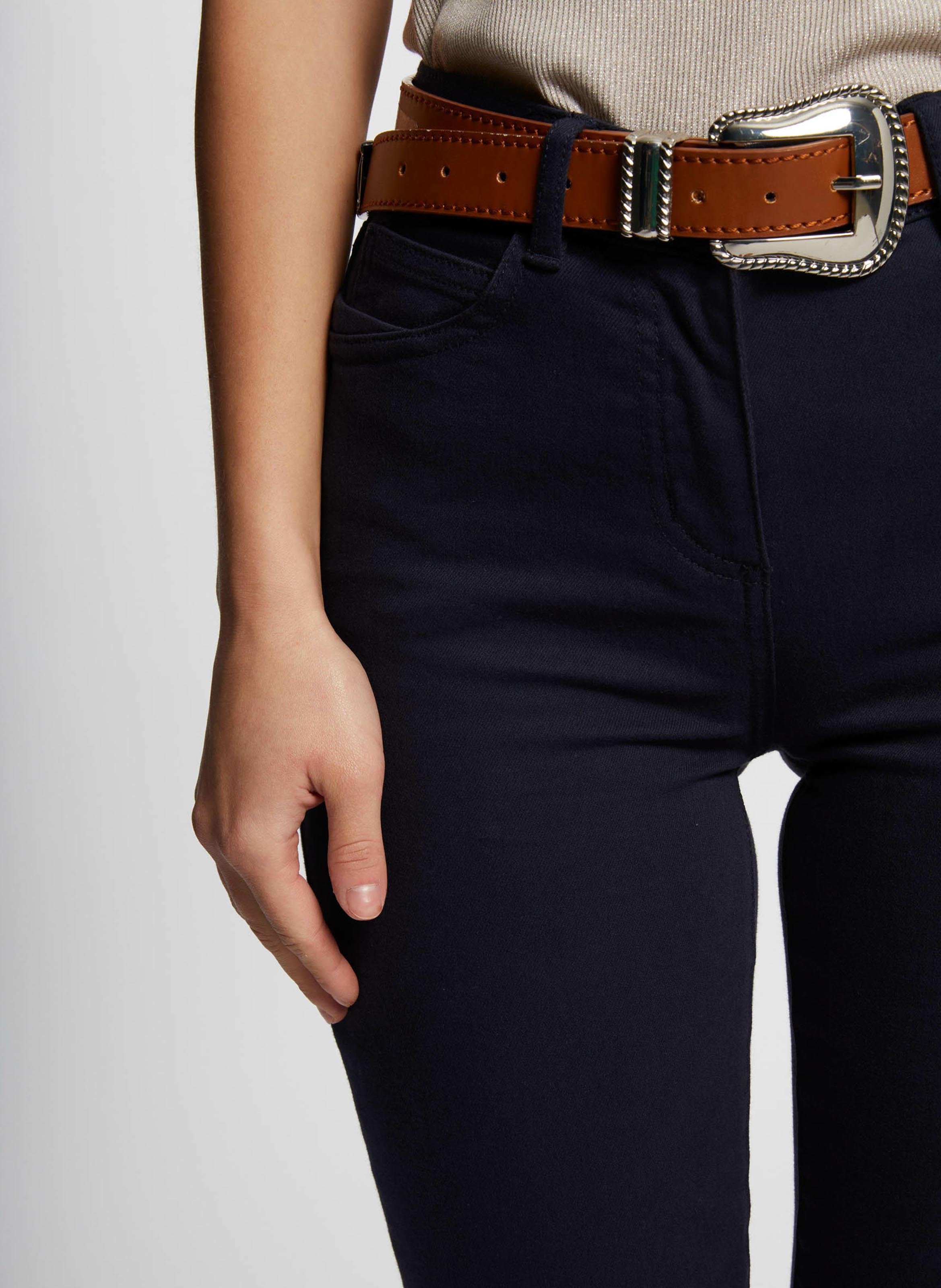 Cotton-blend skinny jeans Blue