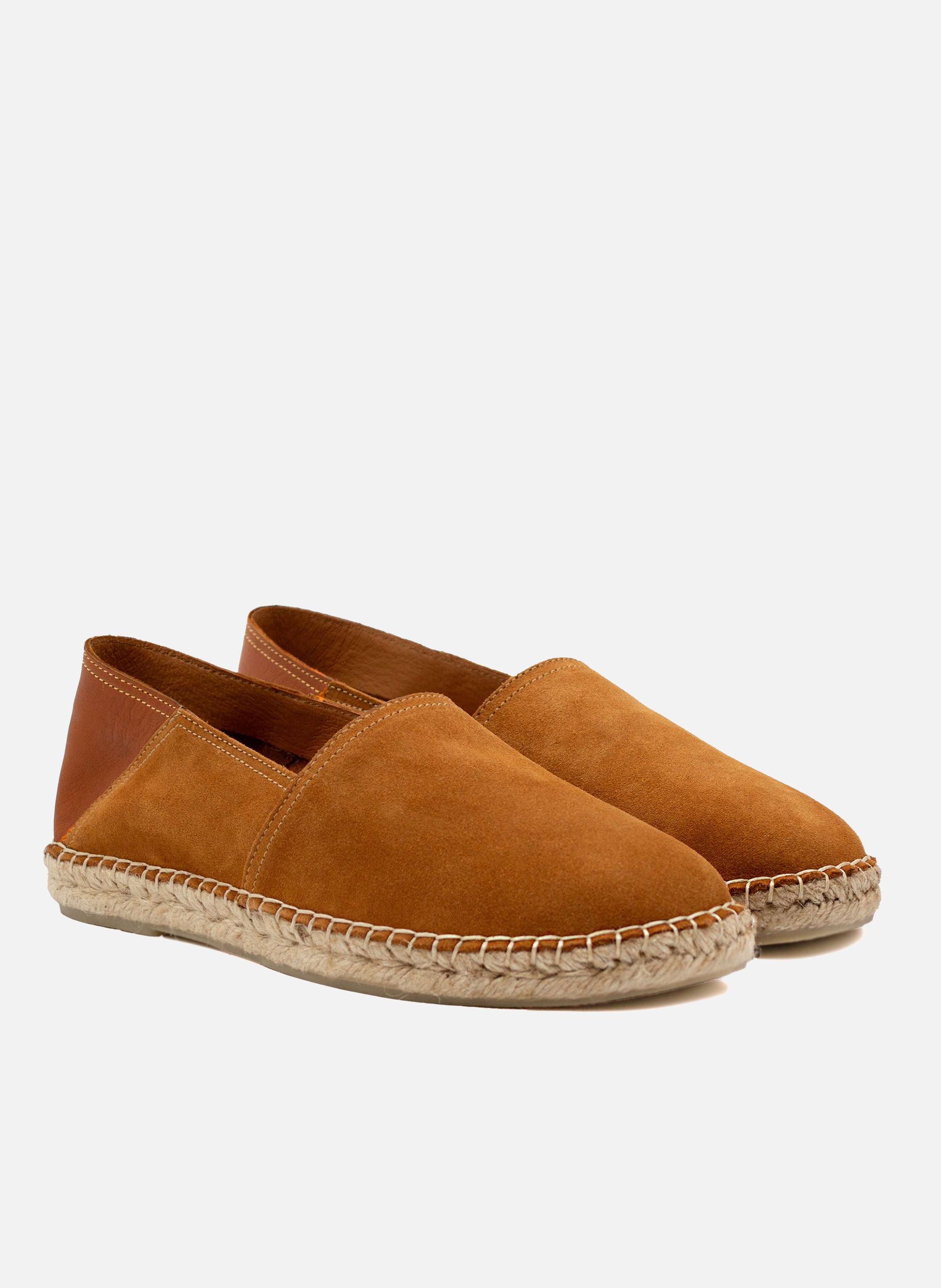 Men's suede leather espadrilles JULES & JENN Brown