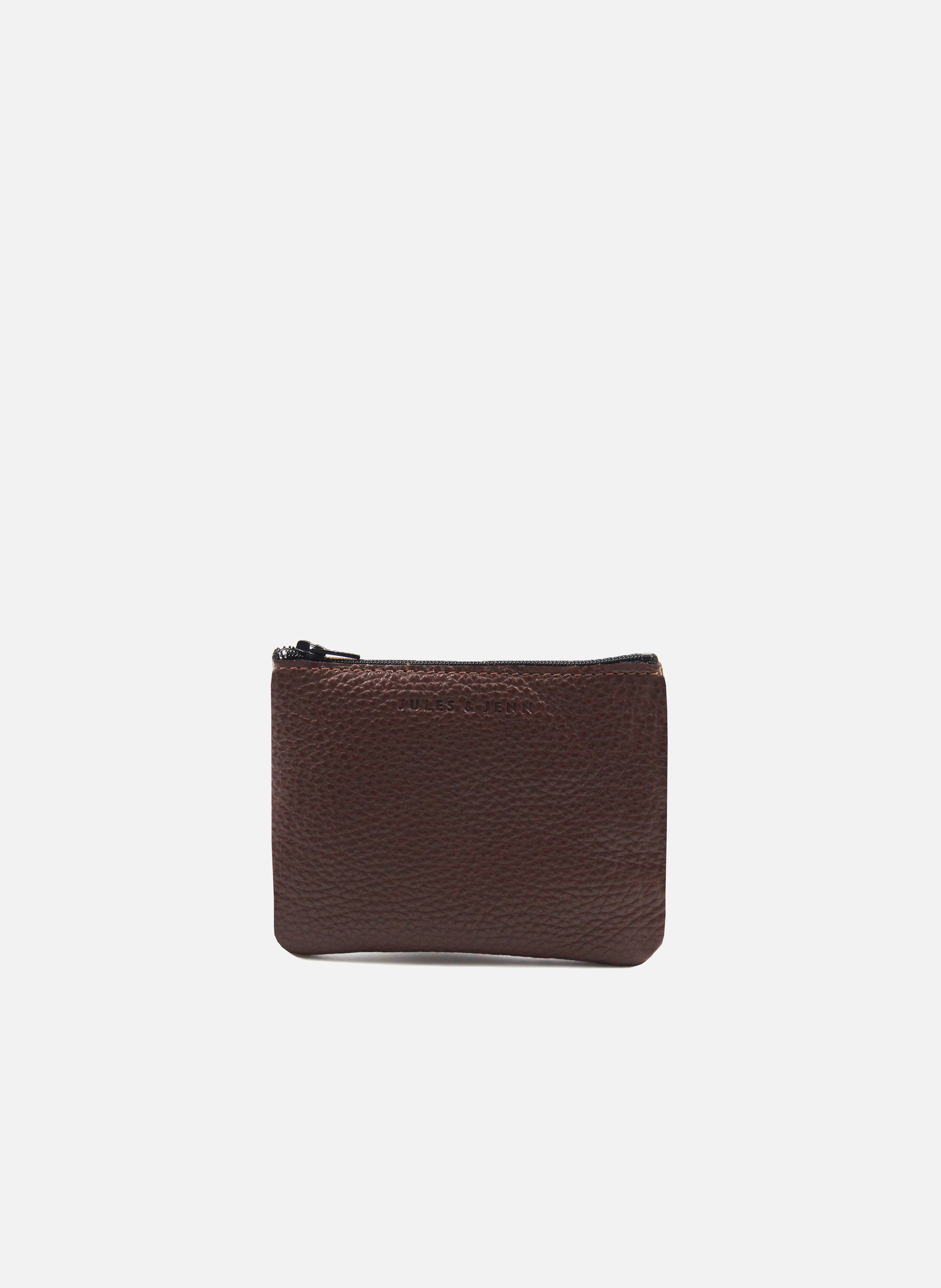 Small grained leather clutch bag JULES & JENN